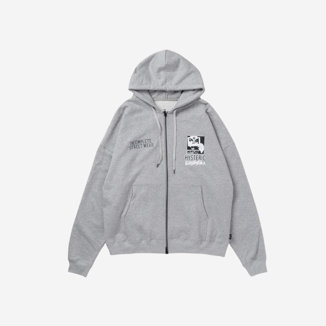 Hysteric Glamour x Genzai Zip Hoodie Gray 상세 이미지 1