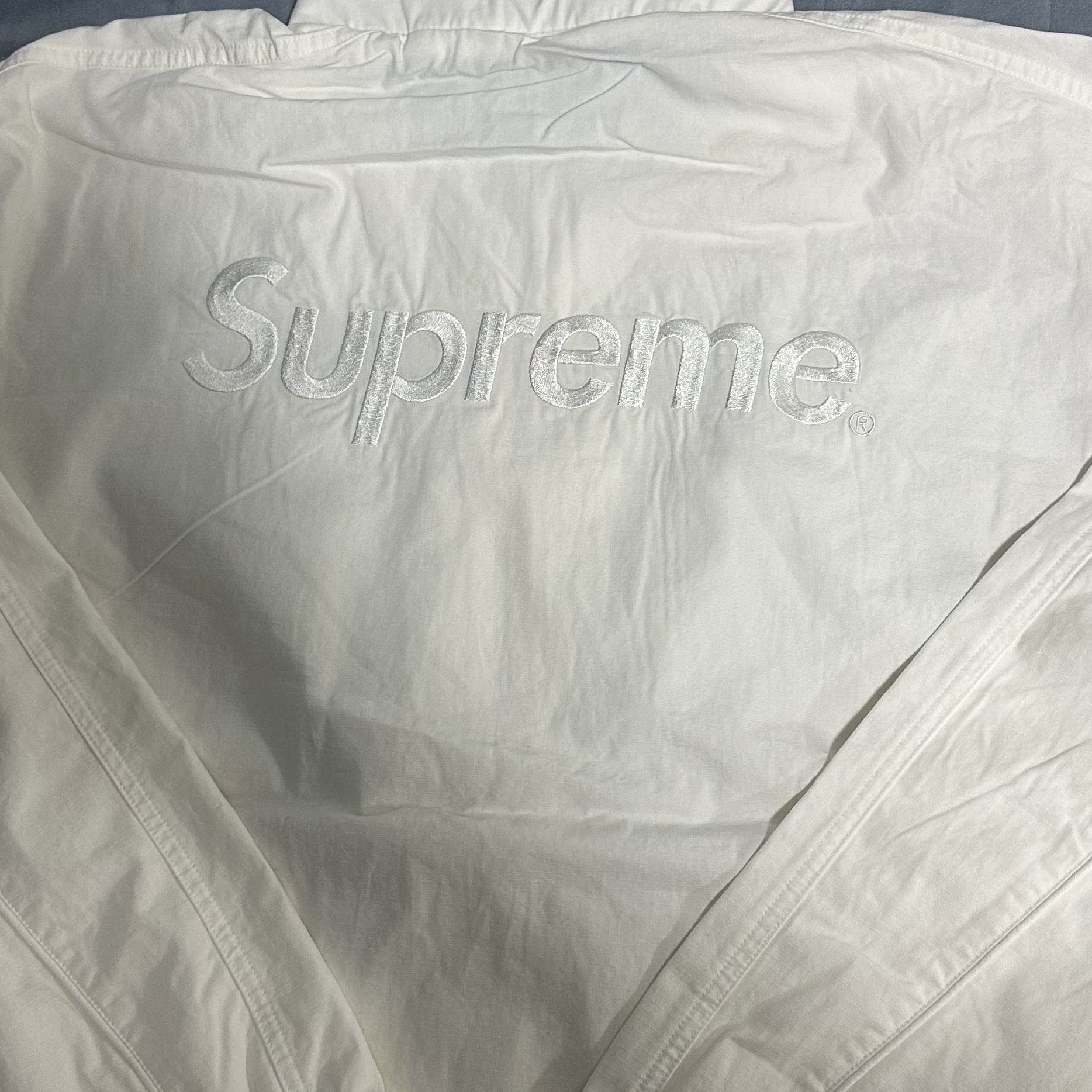 Supreme x Umbro Cotton Ripstop Track Jacket White - 23FW 착용 스타일