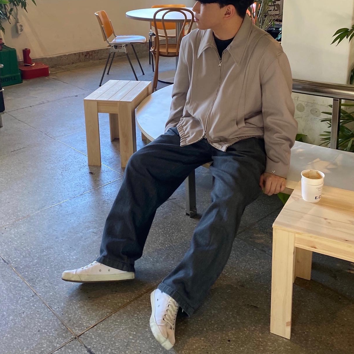 Maison Margiela Tabi High White 착용 스타일