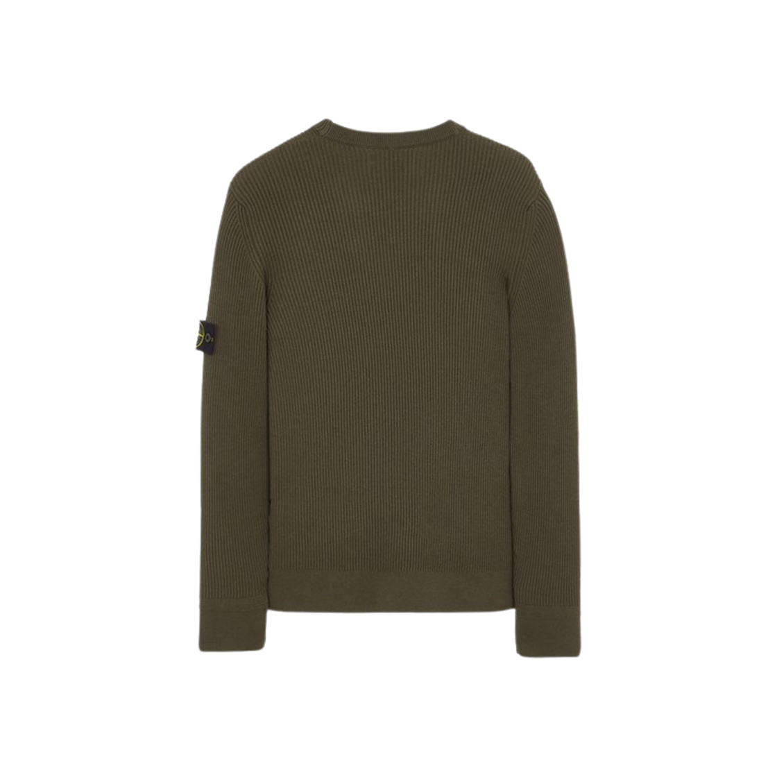 Stone Island 553C2 Full Rib Wool Crewneck Knit Olive Green - 23FW 상세 이미지 2