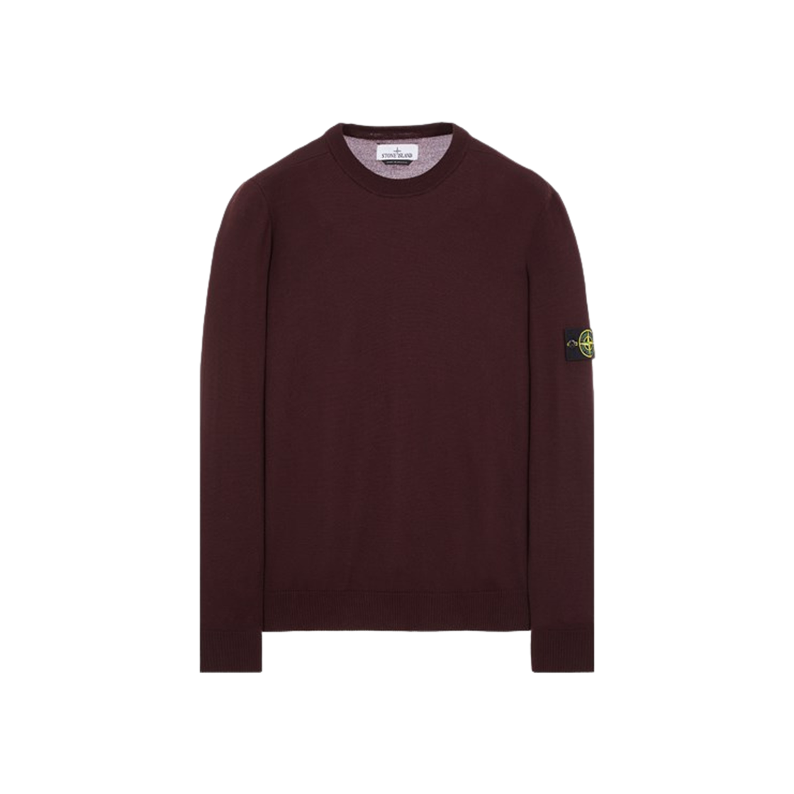 Stone Island 510C4 Wool Crewneck Knit Dark Burgundy - 23FW 상세 이미지 1