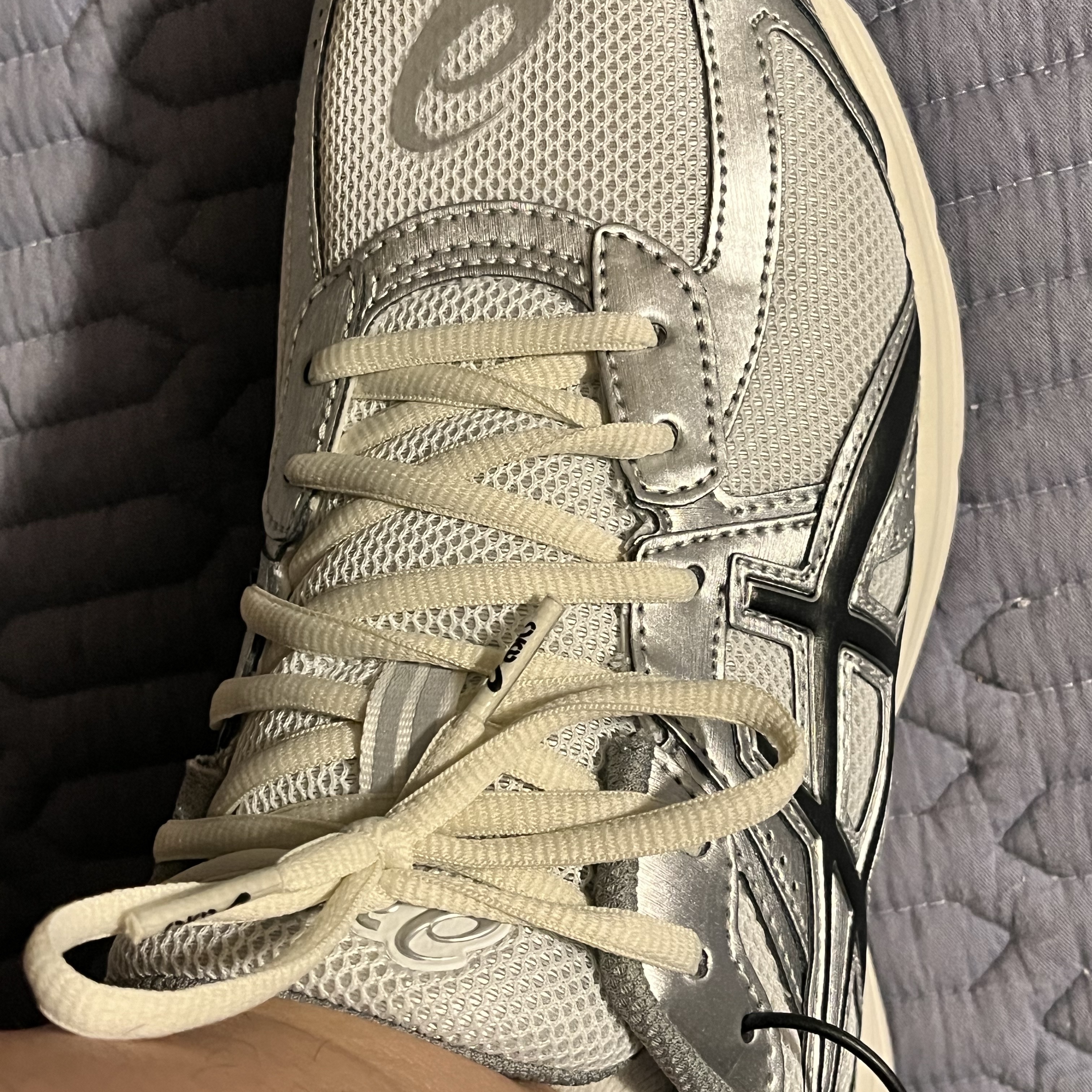 Asics Jog 100 S White Black - 2E Wide 착용 스타일