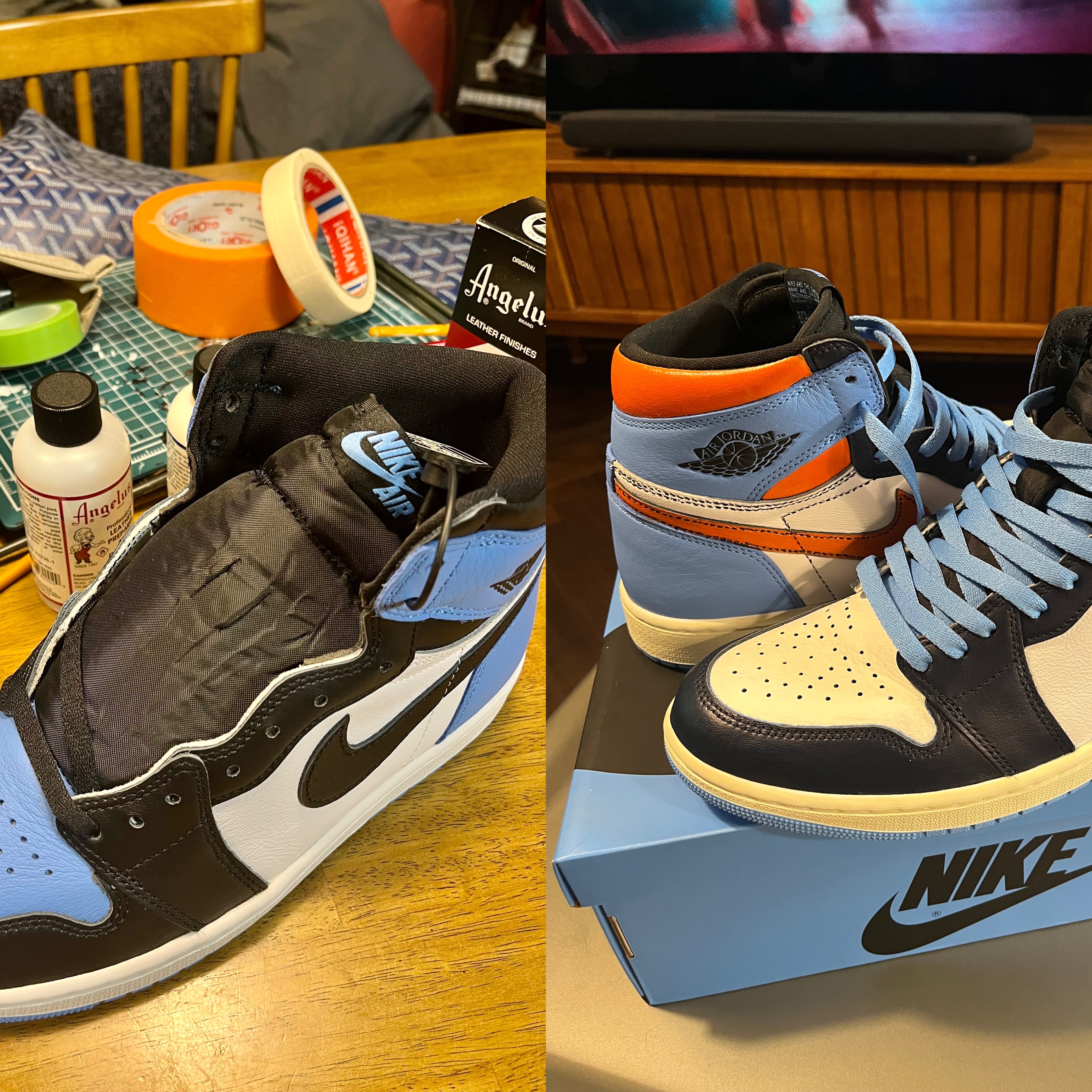 Jordan 1 Retro High OG University Blue 착용 스타일