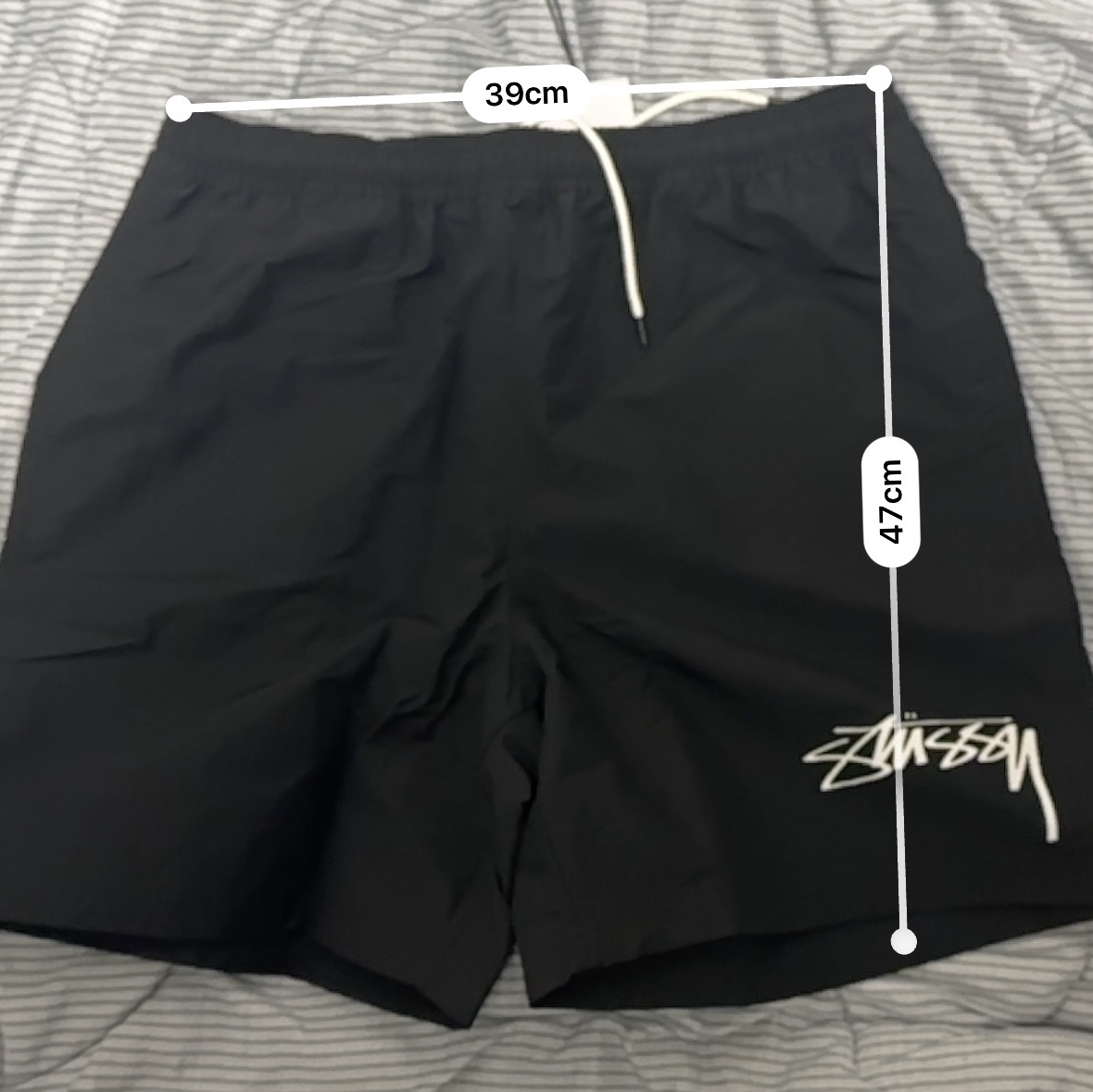 Nike x Stussy Shorts Black (FJ9167-010), Nike x Stussy Water Shorts Off Noir 착용 스타일 - 1