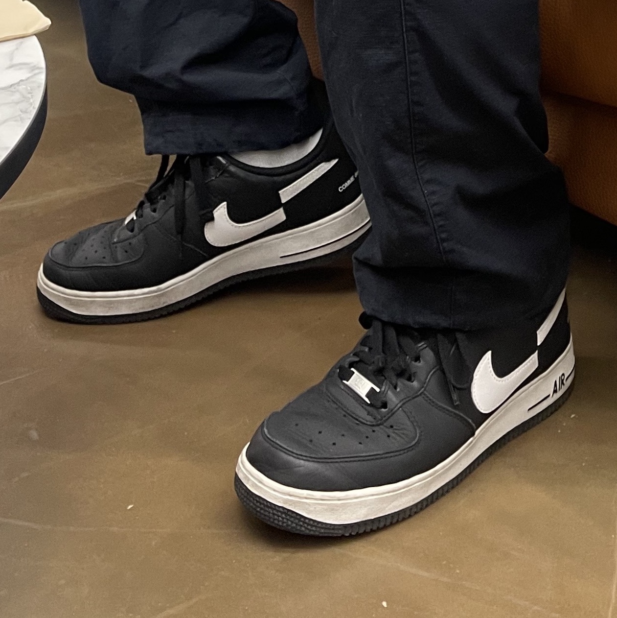 Nike x Comme des Garcons Shirt x Supreme Air Force 1 Low 2018 착용 스타일
