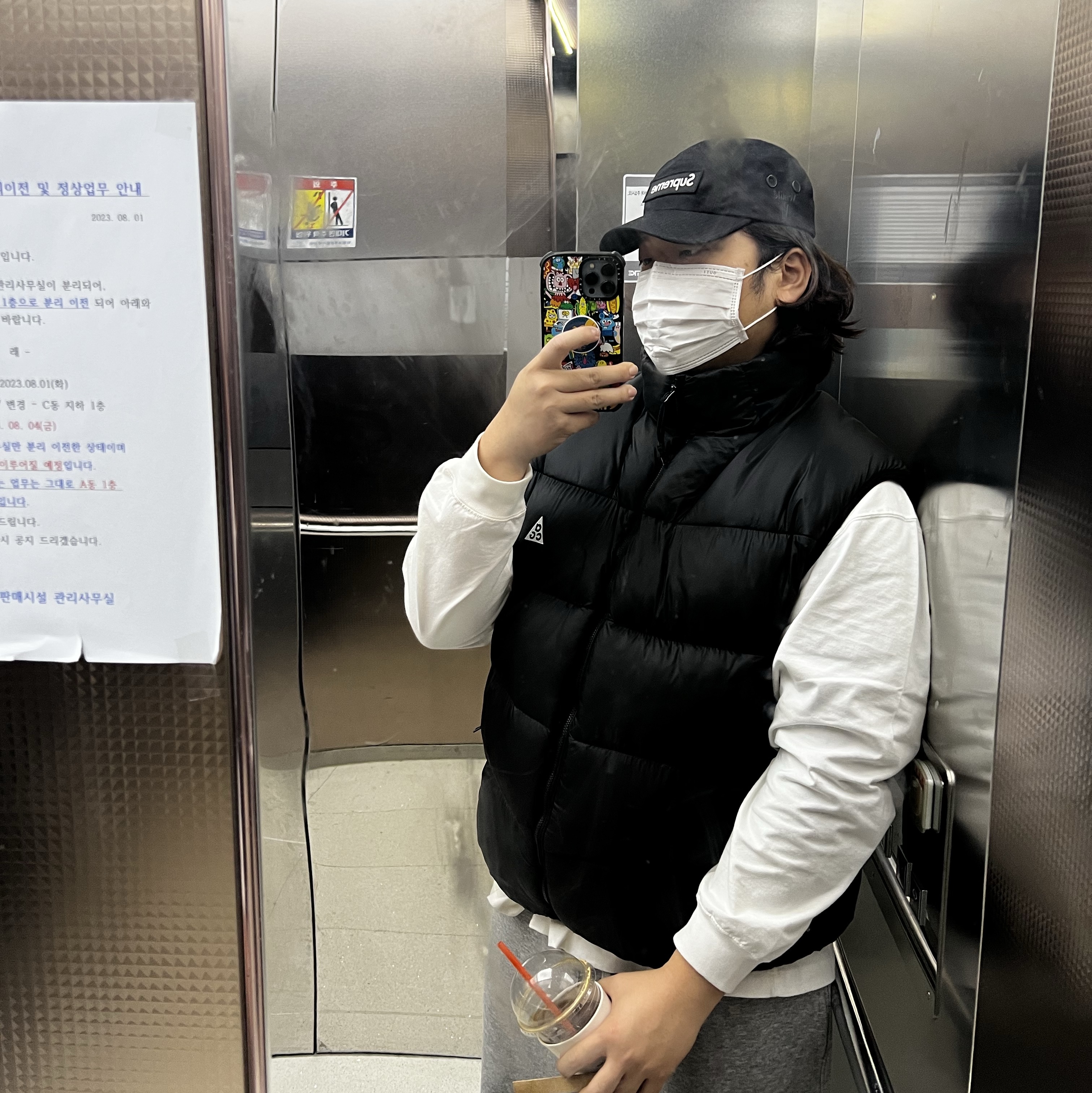 Nike ACG Therma-Fit ADV Lunar Lake Puffer Vest Black - Asia, Supreme Washed Chino Twill Camp Cap Black 착용 스타일