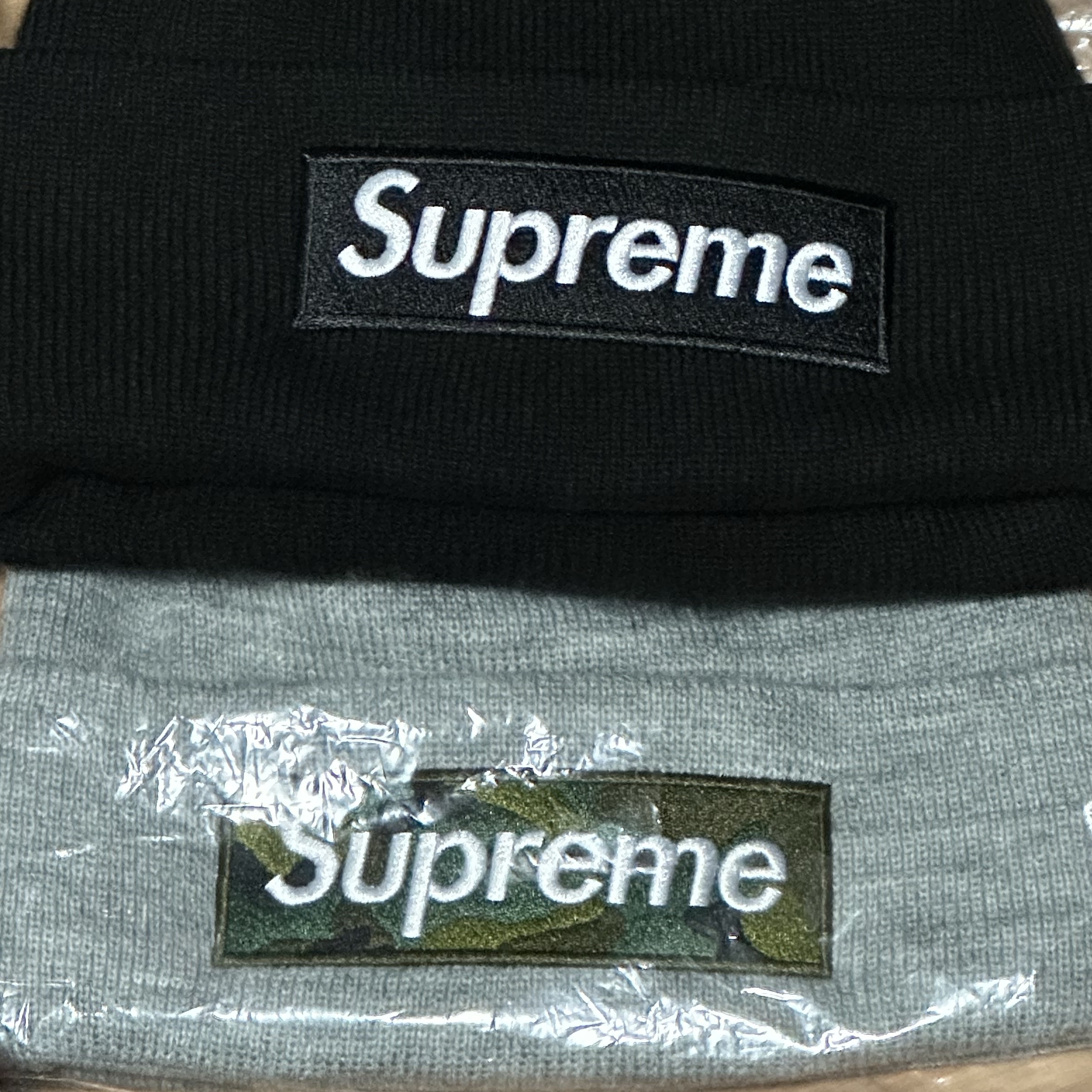 Supreme New Era Box Logo Beanie Black - 23FW 착용 스타일