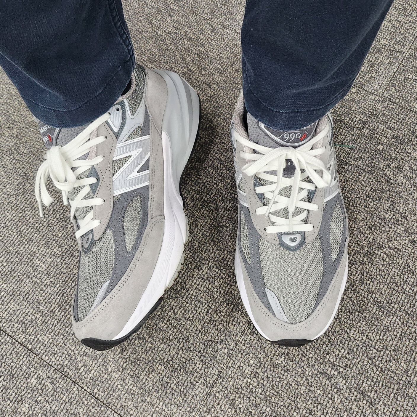 New Balance 990v6 Made in USA Grey - D Standard 착용 스타일