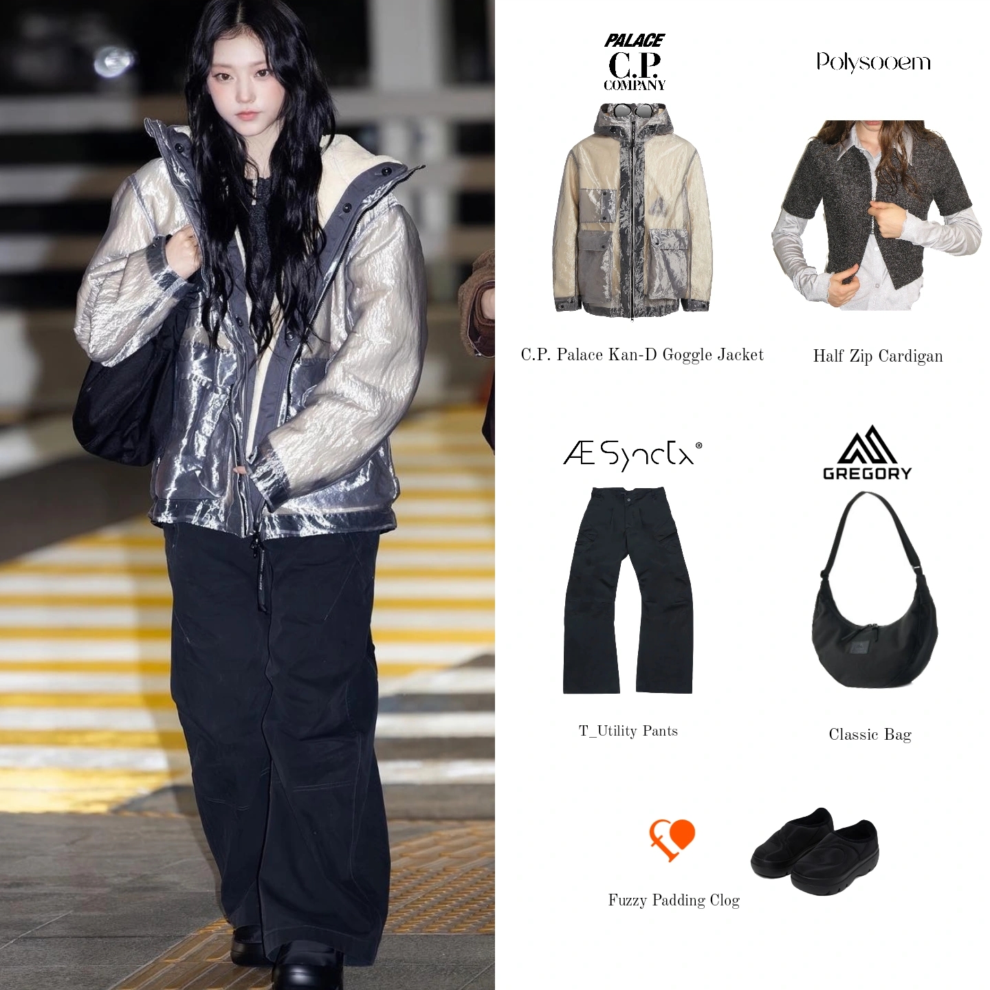 Palace x C.P. Company Kan-D Goggle Jacket Formal Gray - 23FW 착용 스타일 - 1