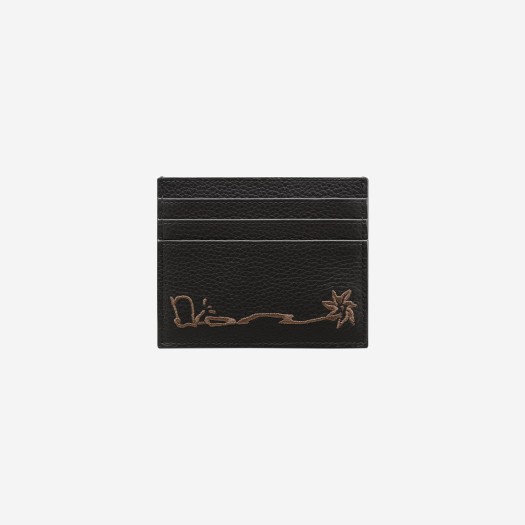 디올 x 캑터스 잭 컴팩트 카드 홀더 블랙