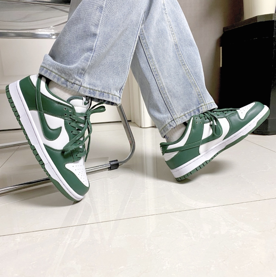 (GS) Nike Dunk Low Varsity Green 착용 스타일