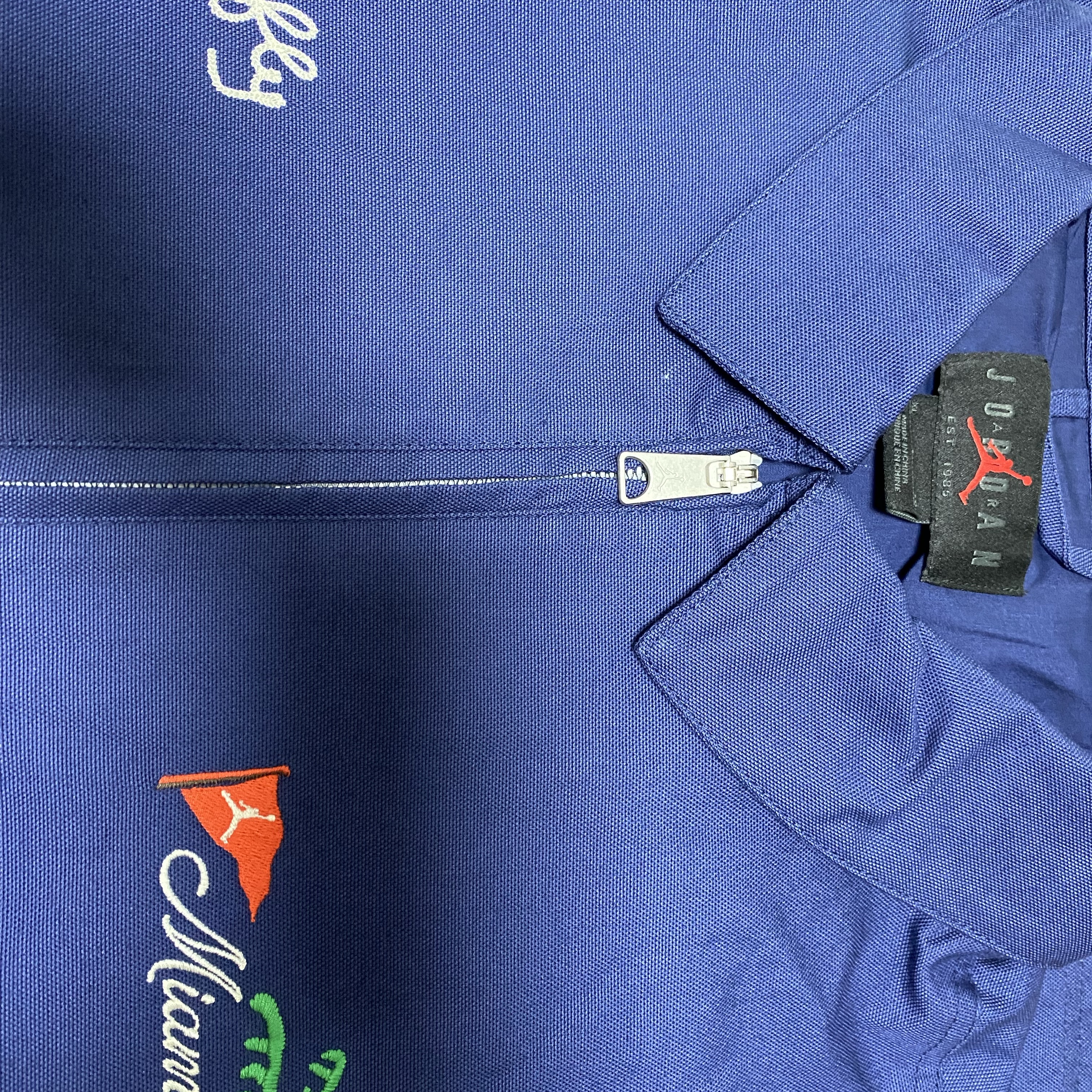 Jordan x SoleFly Mi Casa es Su Casa Coaches Jacket Midnight Navy (FQ3804-410) 착용 스타일 - 1