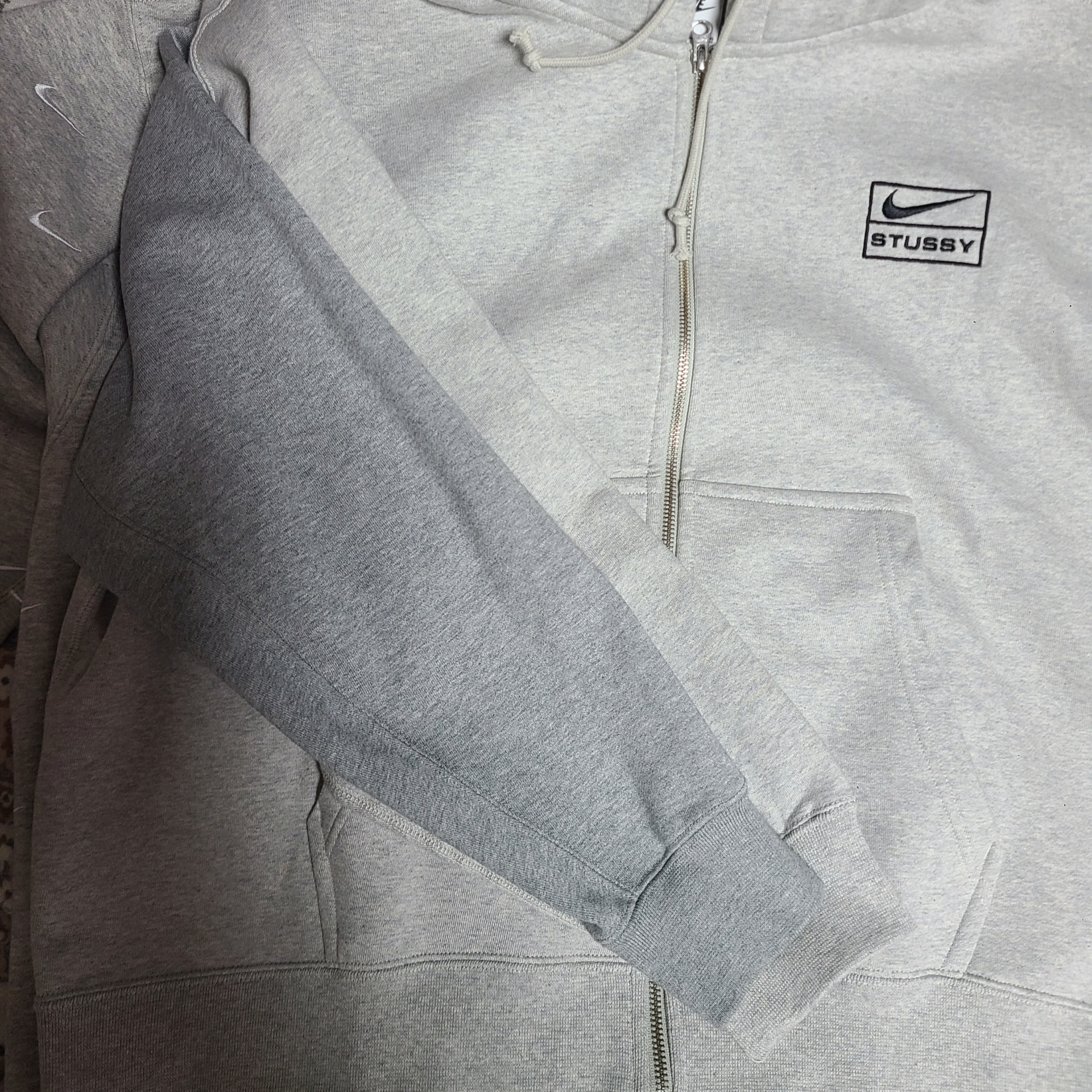 Nike NRG Swoosh Logo Hoodie Grey Heather, Nike NRG Solo Swoosh Fleece Hoodie Dark Grey Heather - Asia 착용 스타일 - 3