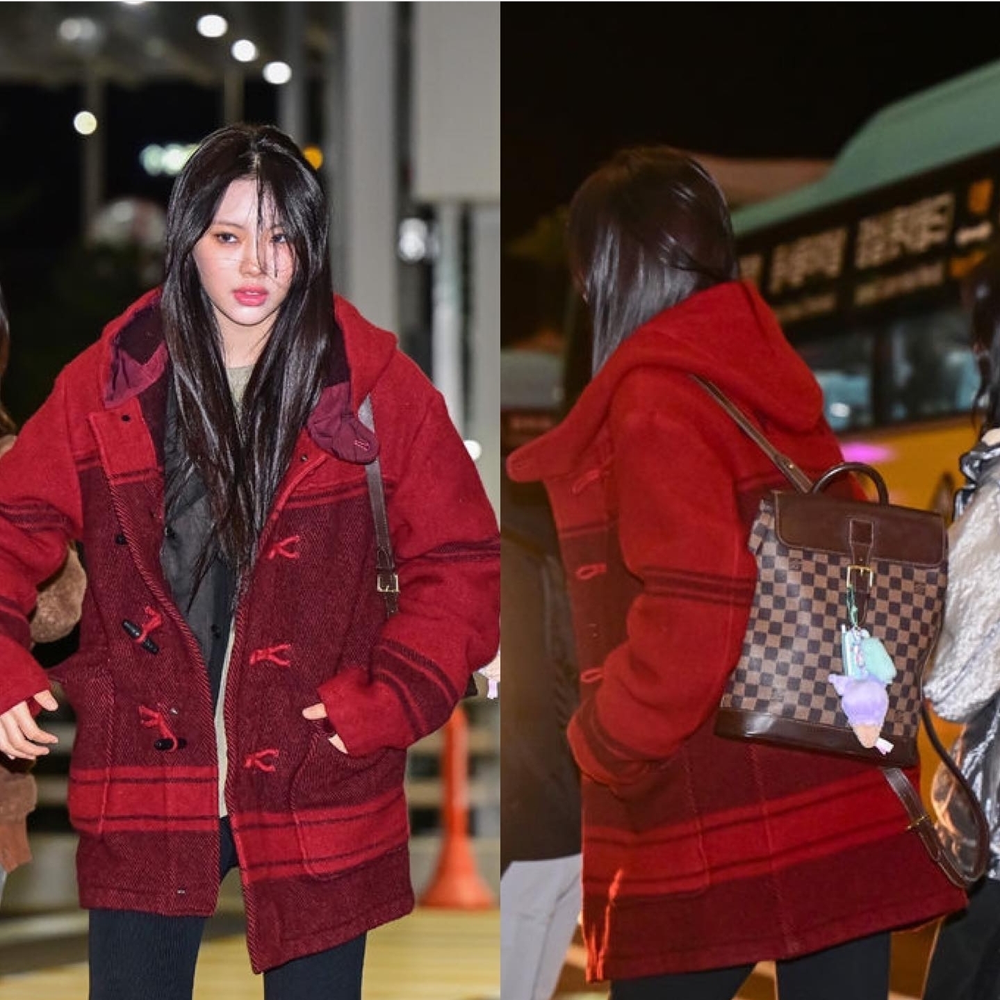 C.P. Company C.P. Duffel Garment Dyed Coat Ketchup Red - 23FW, BAPE Manhunt #2 M1 Brown 착용 스타일 - 3