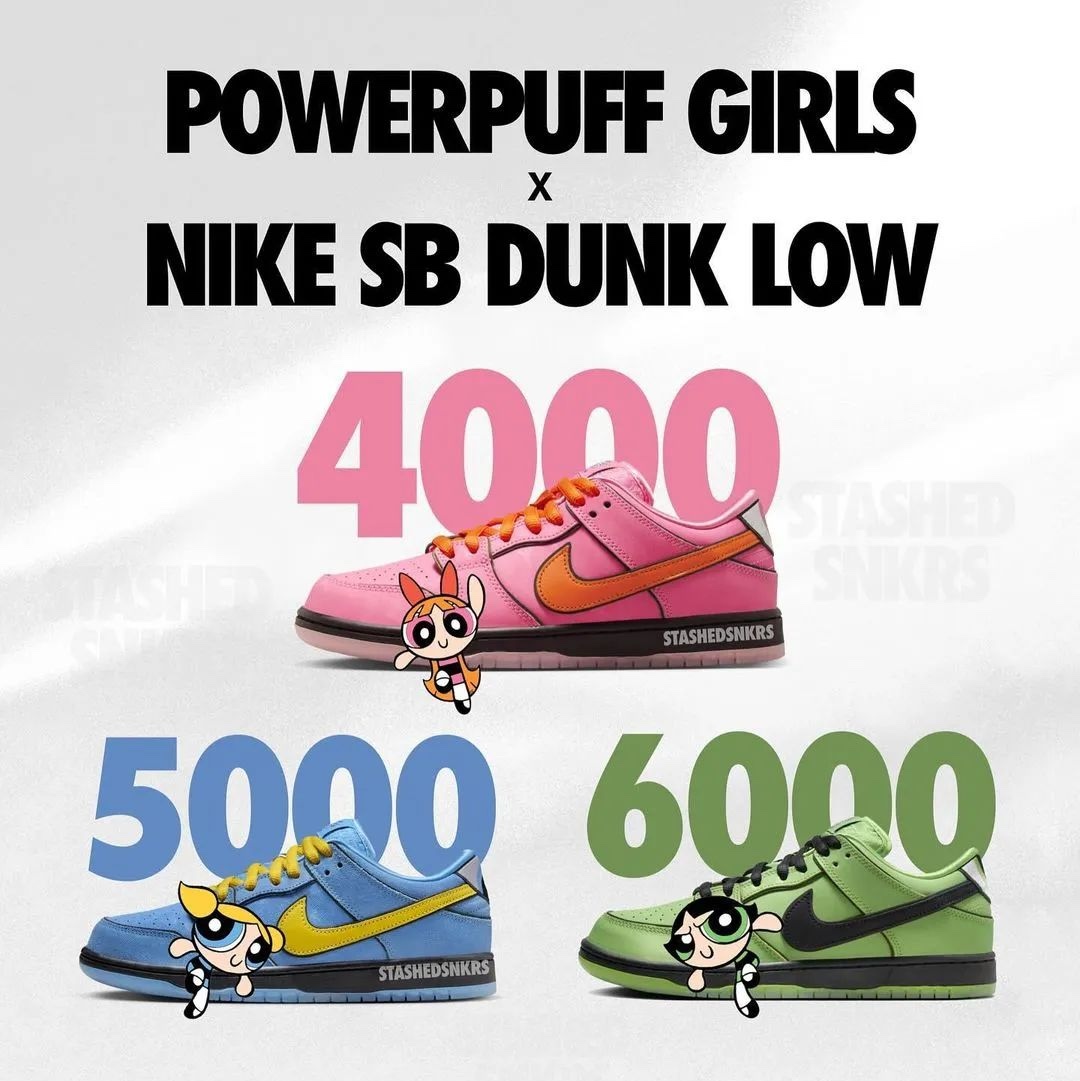 Nike x The Powerpuff Girls SB Dunk Low Pro QS Buttercup, Nike x The Powerpuff Girls SB Dunk Low Pro QS Blossom 착용 스타일