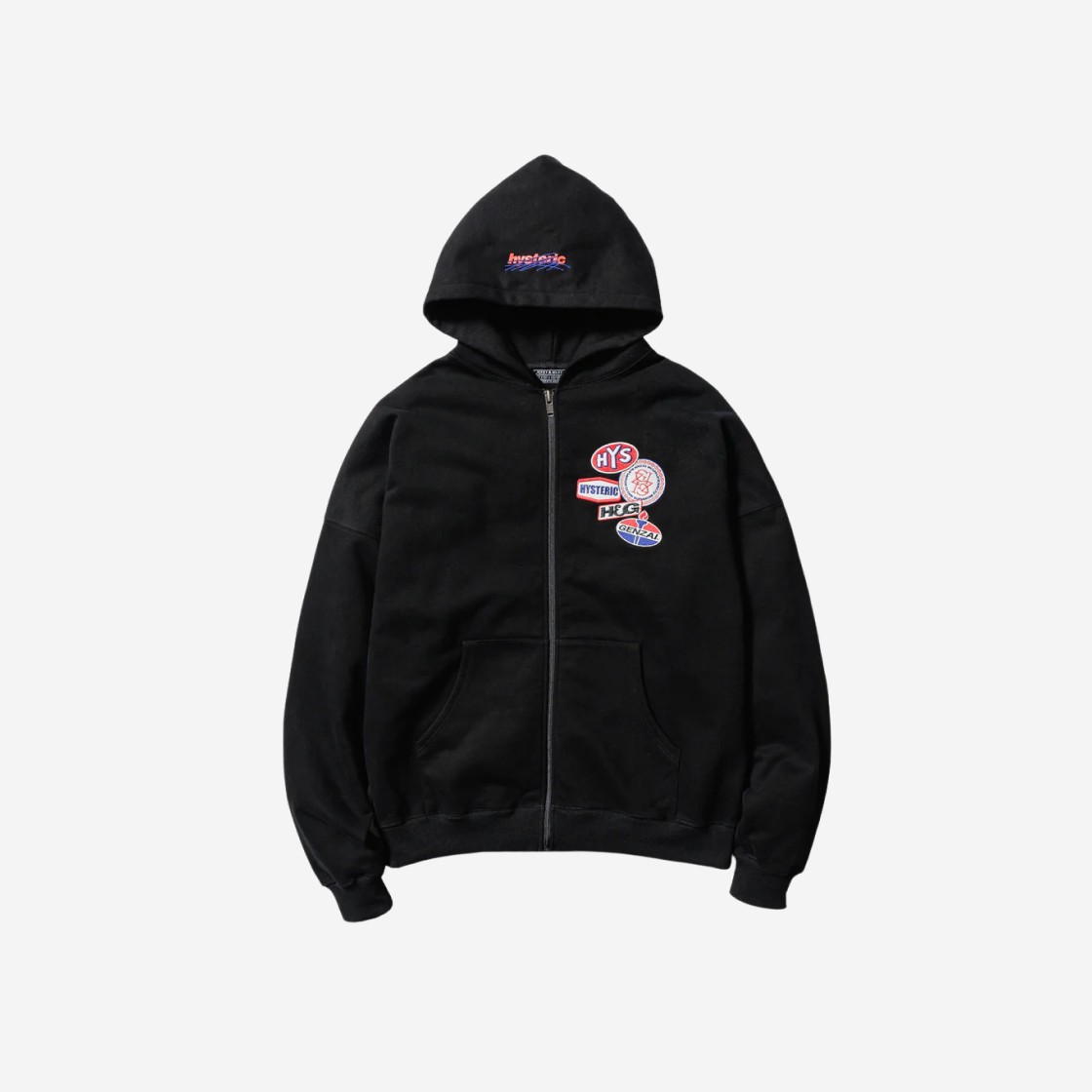 (W) Hysteric Glamour x Genzai Hoodie Black 상세 이미지 1