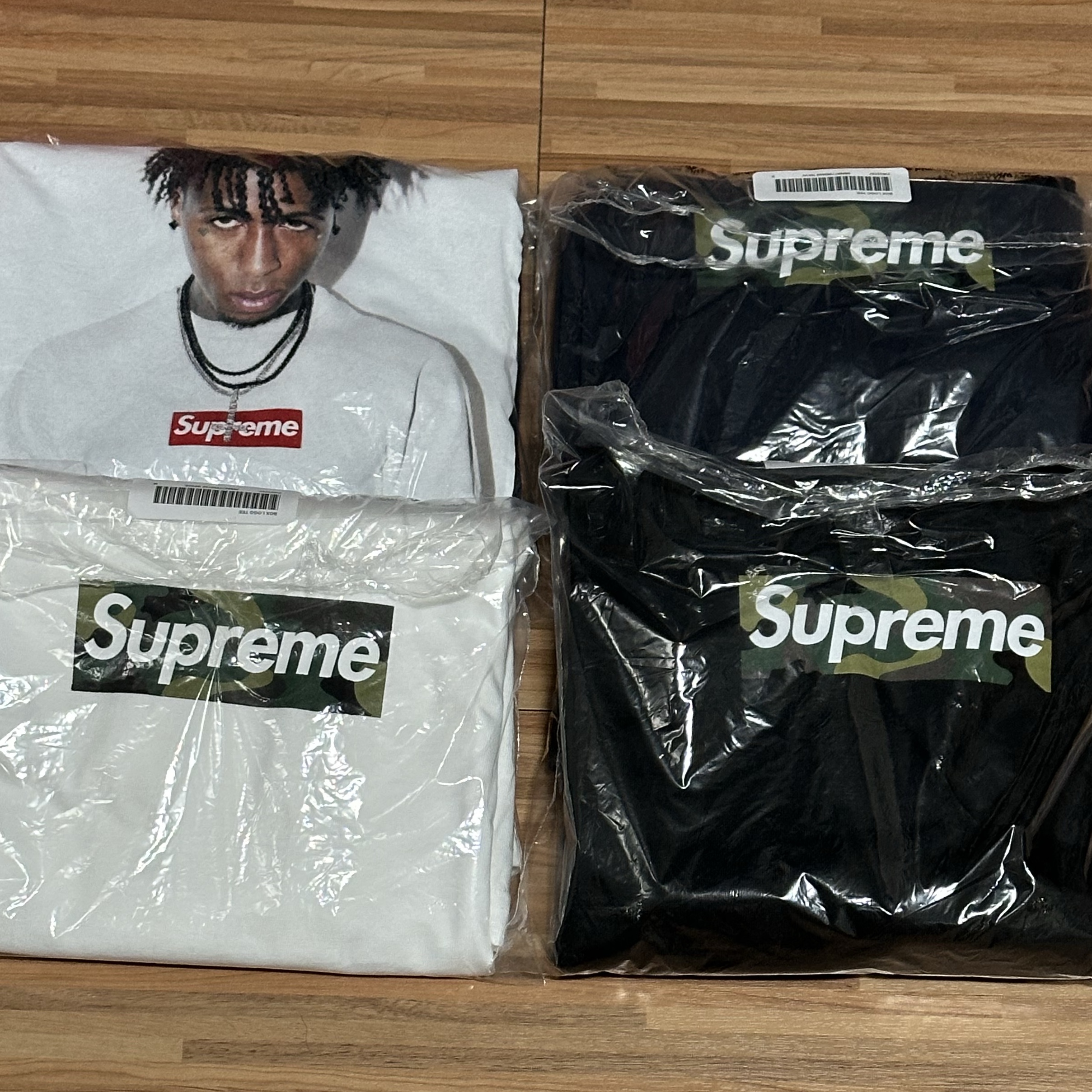 Supreme NBA Youngboy T-Shirt Navy - 23FW 착용 스타일