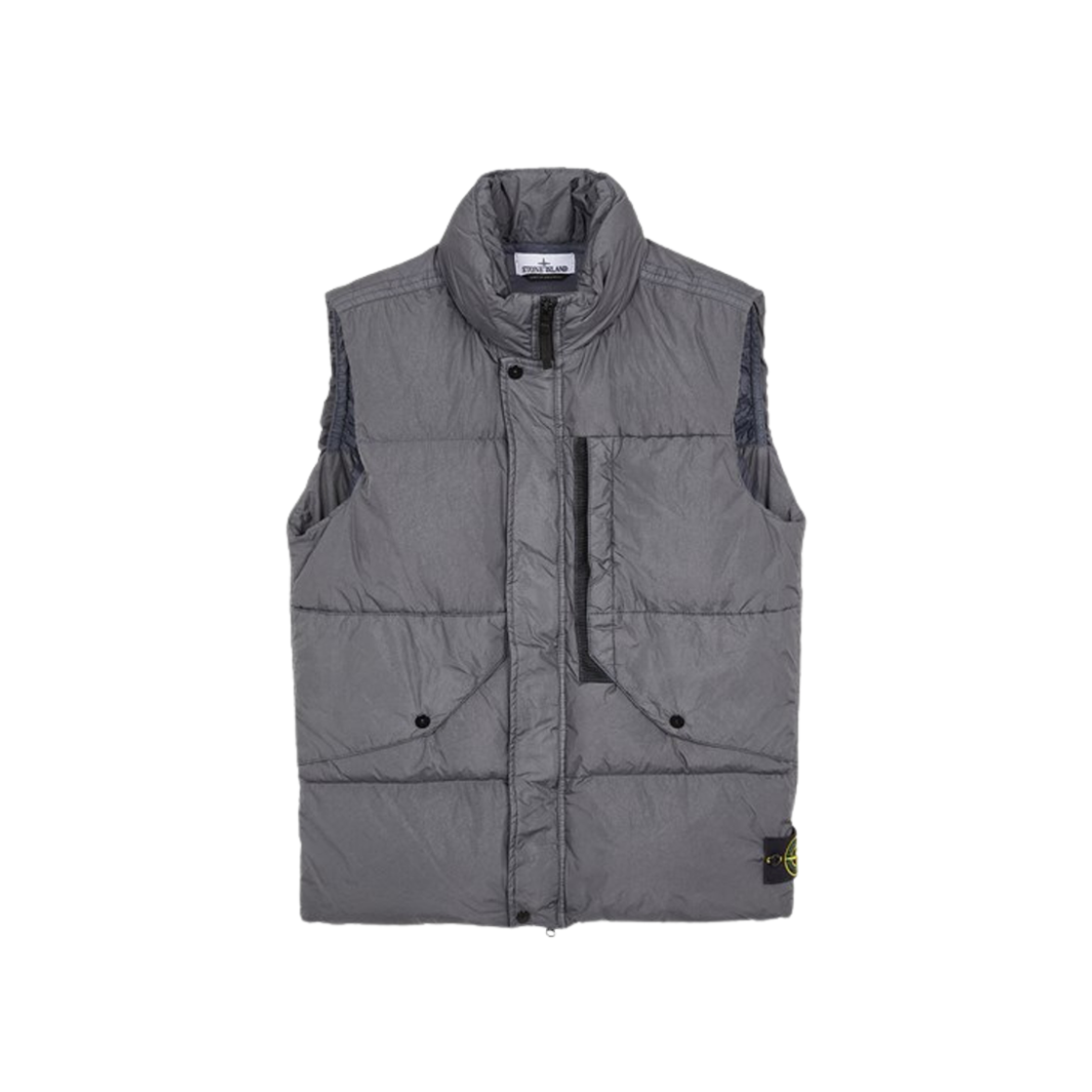 Stone Island G0423 Garment Dyed Crinkle Reps Recycled Nylon Down Vest Lead - 23FW 상세 이미지 1