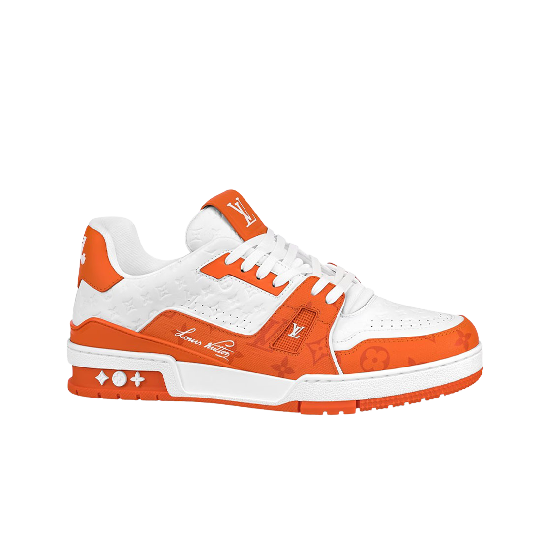 루이비통 LV 트레이너 스니커즈 모노그램 오렌지(Louis Vuitton LV Trainer Sneakers Monogram Orange)