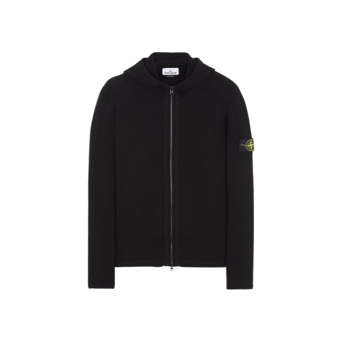 스톤 아일랜드 509A3 램스울 후드 가디건 니트 블랙 - 23FW | Stone Island | KREAM