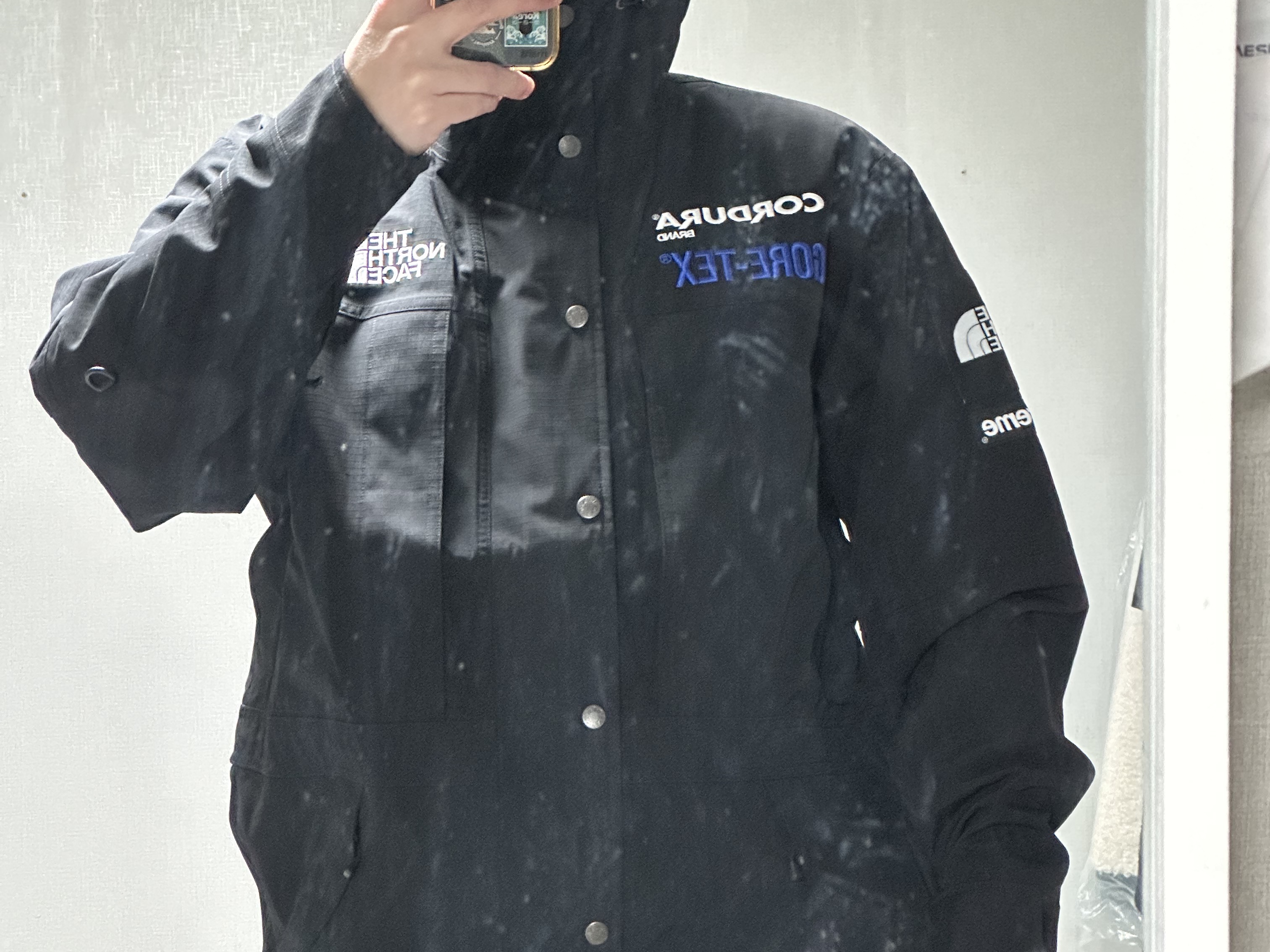 Supreme x The North Face Expedition Jacket Black - 18FW 착용 스타일 - 2
