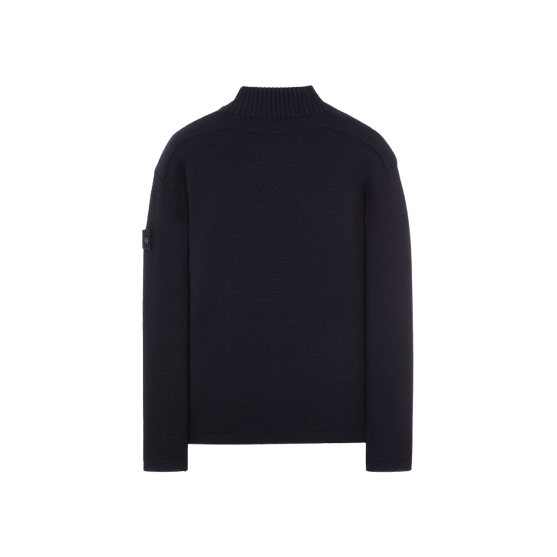 Stone Island 558FA Ghost Piece Geelong Wool Mock Neck Knit Navy Blue - 23FW 상세 이미지 2