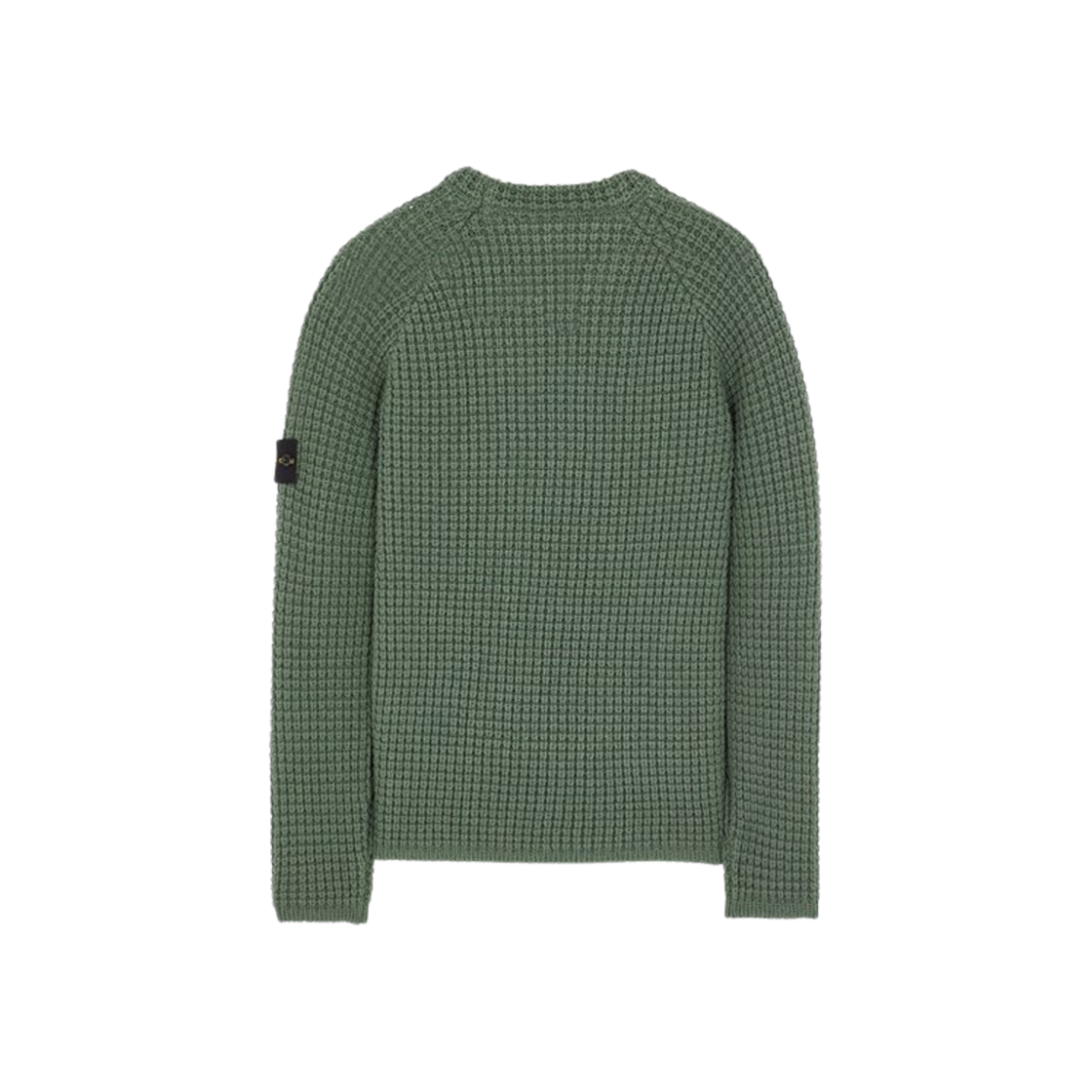 Stone Island 502D5 Knotted Ribbed Stitch Pure Wool Crewneck Knit Sage Green - 23FW 상세 이미지 2