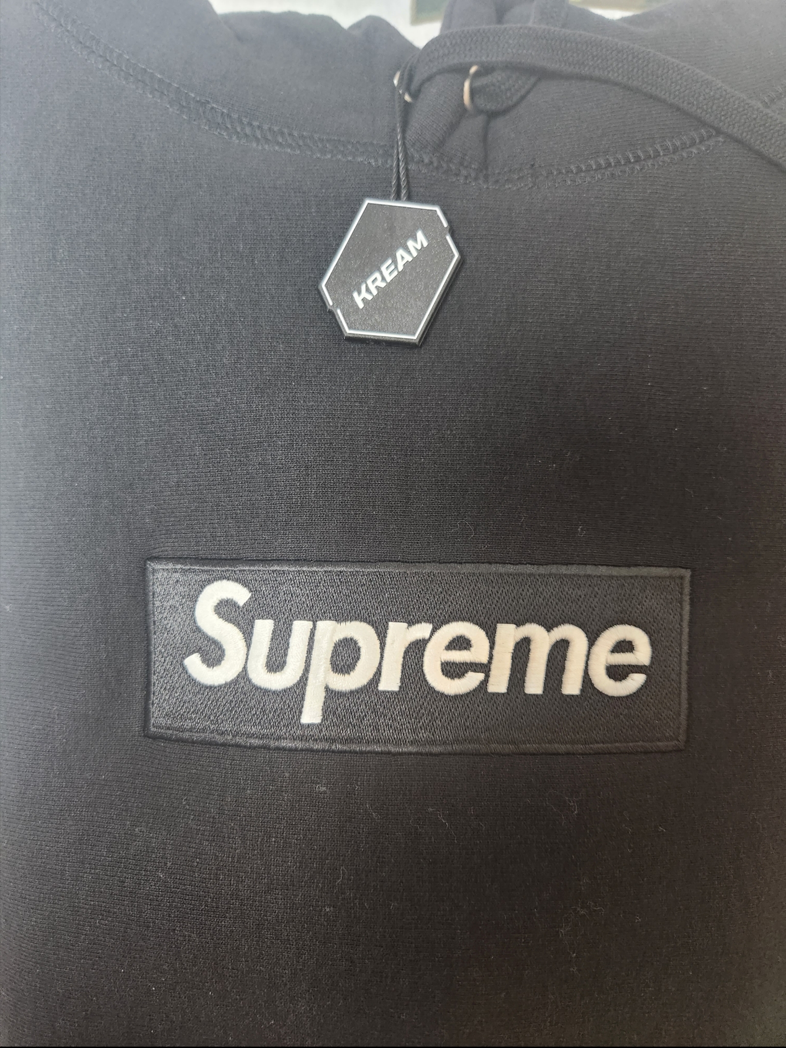 Supreme Box Logo Hooded Sweatshirt Black - 23FW 착용 스타일 - 1