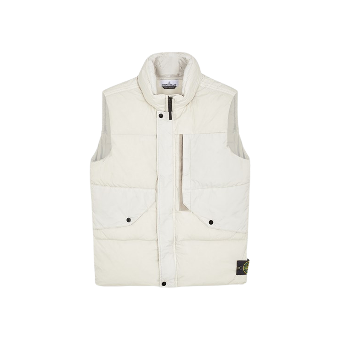 Stone Island G0423 Garment Dyed Crinkle Reps Recycled Nylon Down Vest Stucco - 23FW 상세 이미지 1