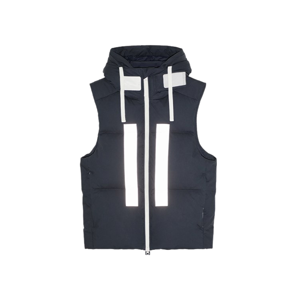 Stone Island G09X2 Marina Rubber Wax Poplin Down Hooded Vest Navy Blue - 23FW 상세 이미지 1