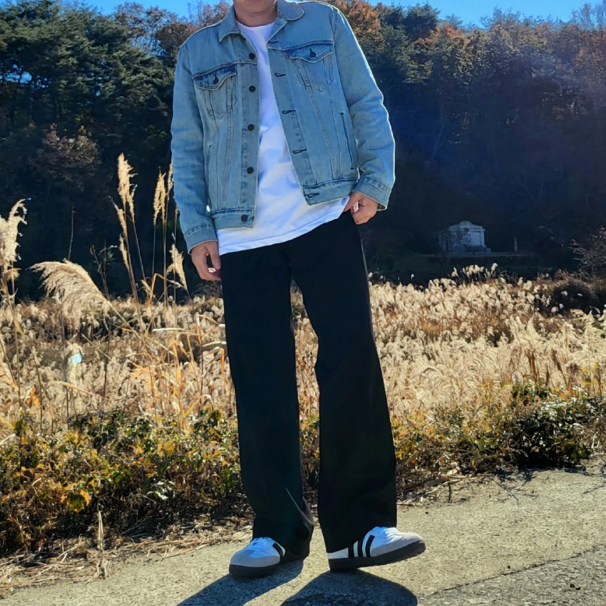 Adidas Samba OG Cloud White 착용 스타일