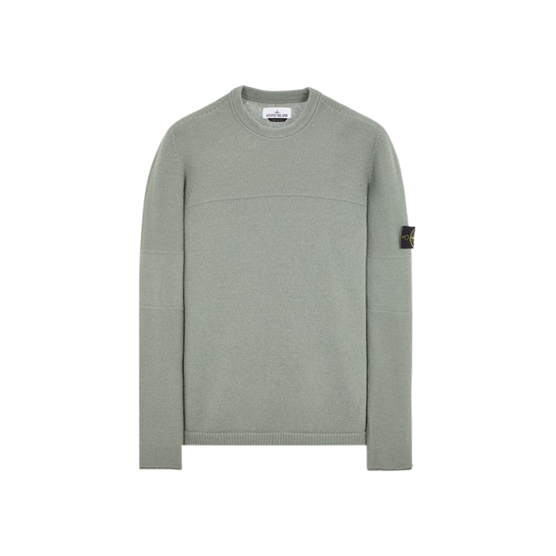 Stone Island 524A3 Lambswool Crewneck Knit Sage Green - 23FW 상세 이미지 1