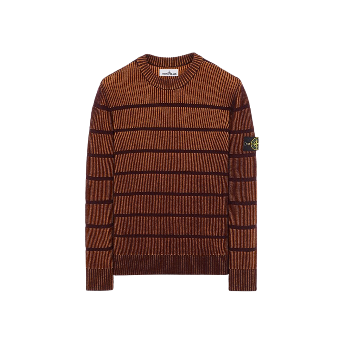 Stone Island 513D1 Stretch Wool Crewneck Knit Dark Burgundy - 23FW 상세 이미지 1