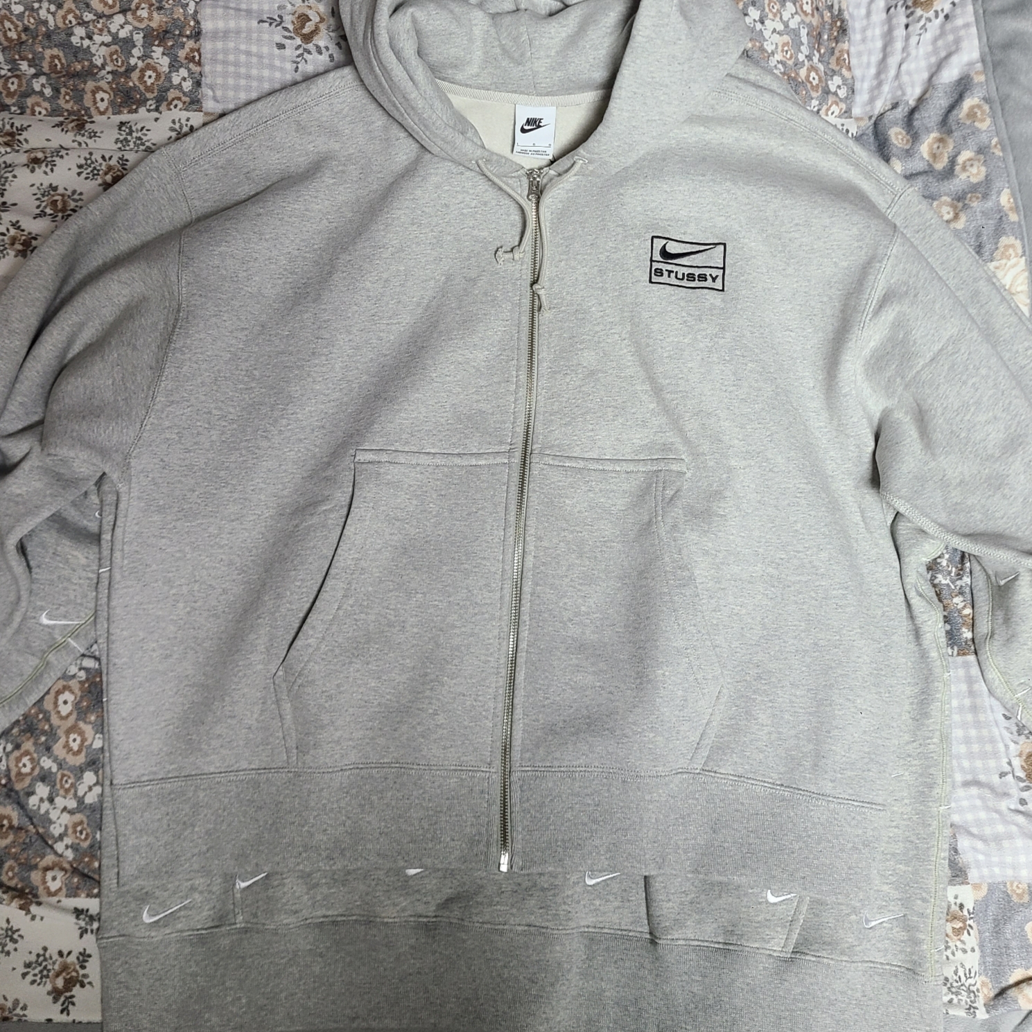 Nike NRG Swoosh Logo Hoodie Grey Heather, Nike NRG Solo Swoosh Fleece Hoodie Dark Grey Heather - Asia 착용 스타일 - 1