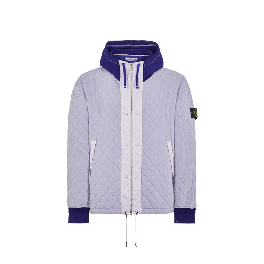 Stone Island 40133 50 Fili Quilted-TC Lightweight Brushed Nylon Cotton Canvas Padded Hood Jacket Lavender - 23FW 상세 이미지 1