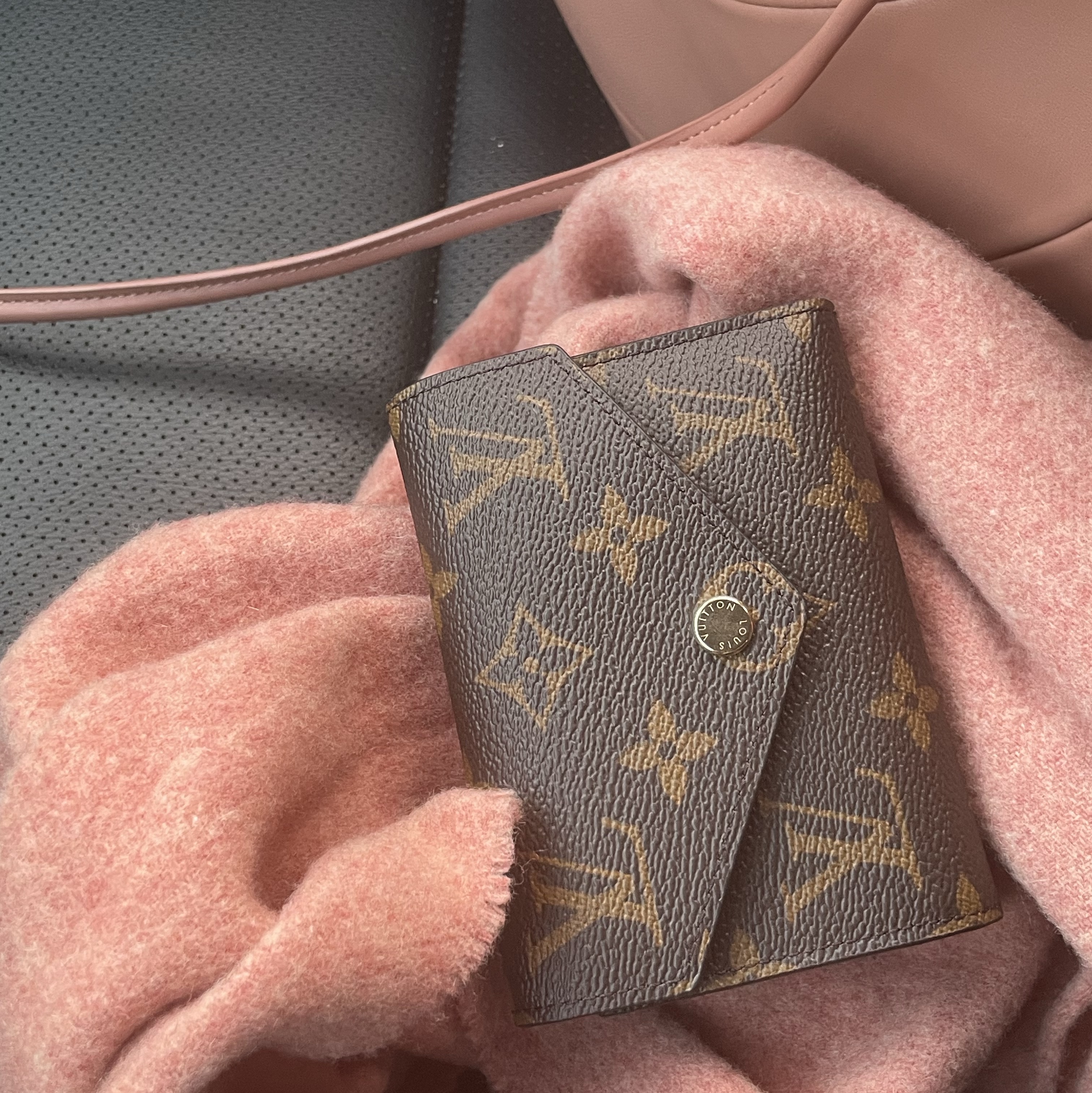 Louis Vuitton Victorine Wallet Monogram 착용 스타일