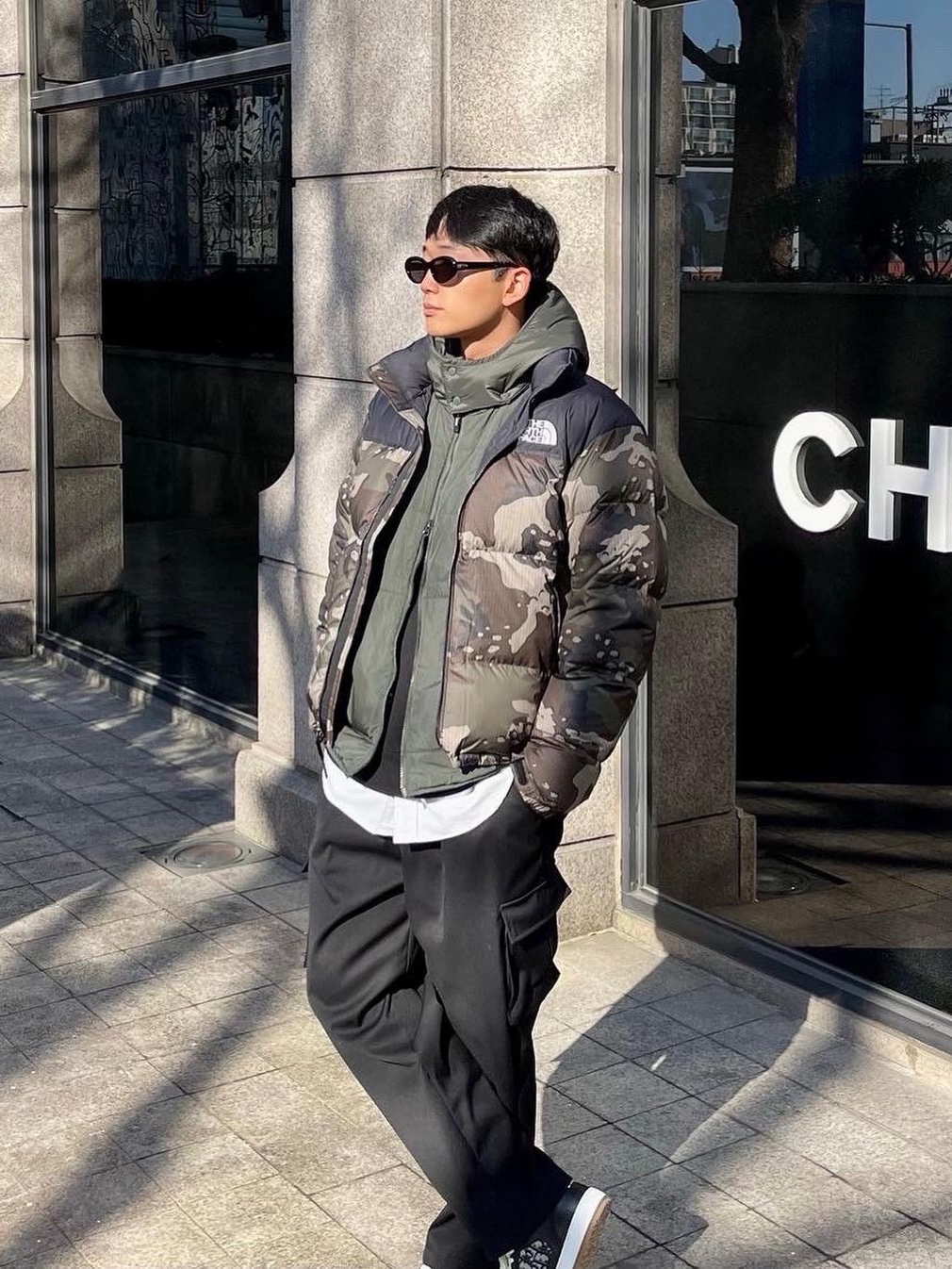 Palace Warmdome Earflap 6-Panel Black - 22FW, Stussy Down Parka Micro Ripstop Phantom Black 착용 스타일 - 5