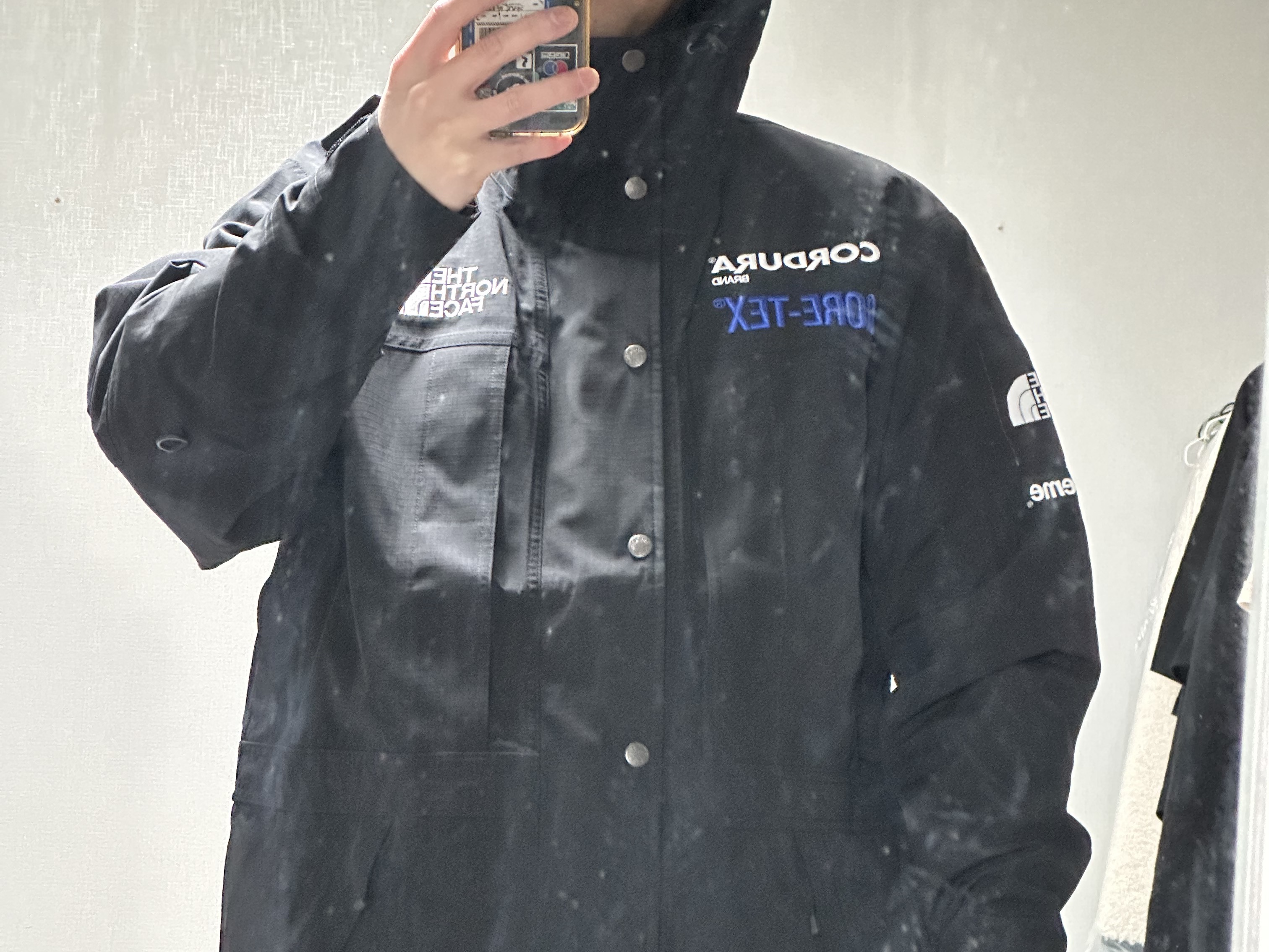 Supreme x The North Face Expedition Jacket Black - 18FW 착용 스타일 - 1