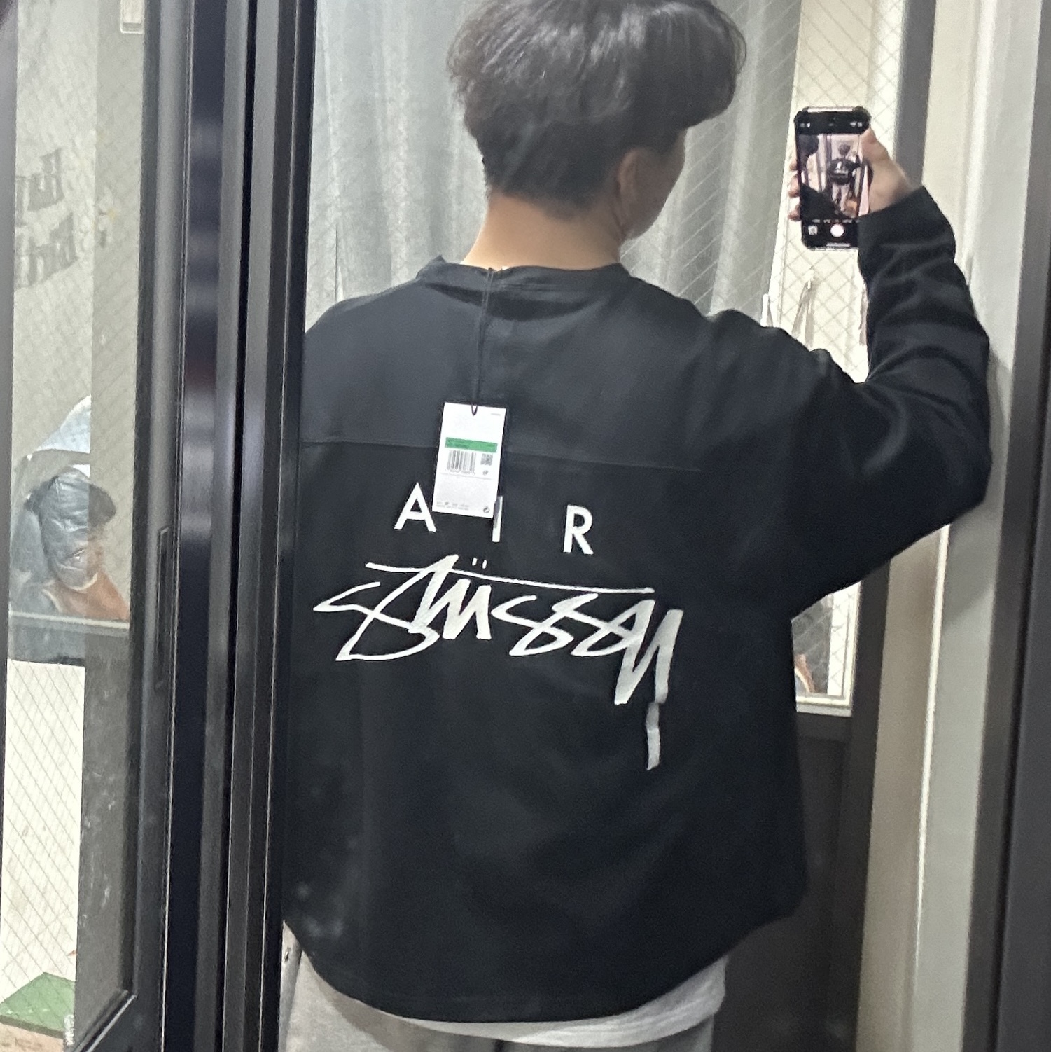 Nike x Stussy Long Sleeve Top Black (FJ9164-010) 착용 스타일 - 2