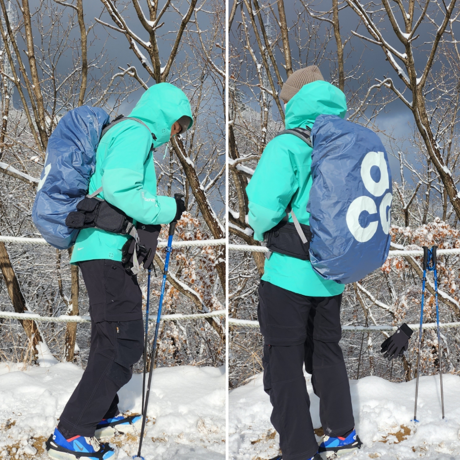Nike NRG ACG Cuffed Beanie Olive Grey, Nike ACG Storm-Fit ADV Gore-Tex Misery Ridge Jacket Light Menta - Asia 착용 스타일 - 2