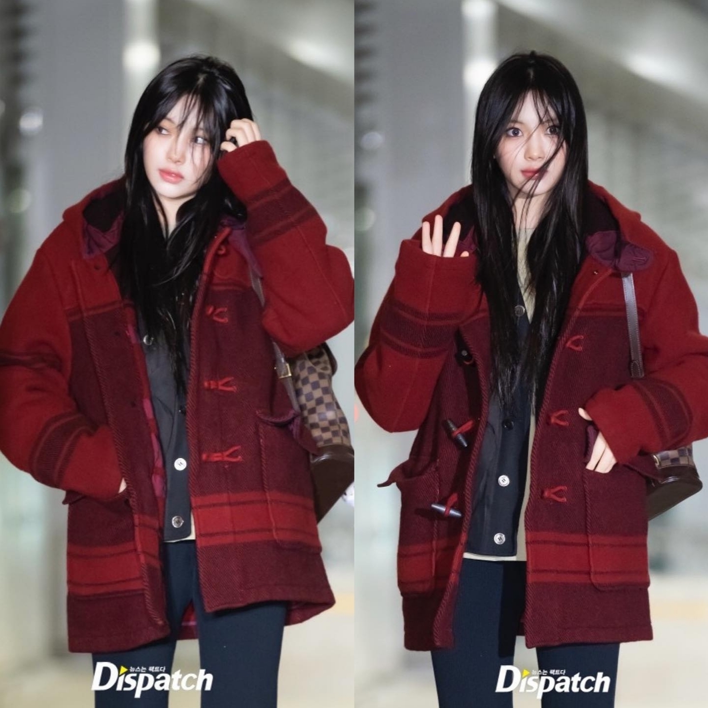 C.P. Company C.P. Duffel Garment Dyed Coat Ketchup Red - 23FW, BAPE Manhunt #2 M1 Brown 착용 스타일 - 2
