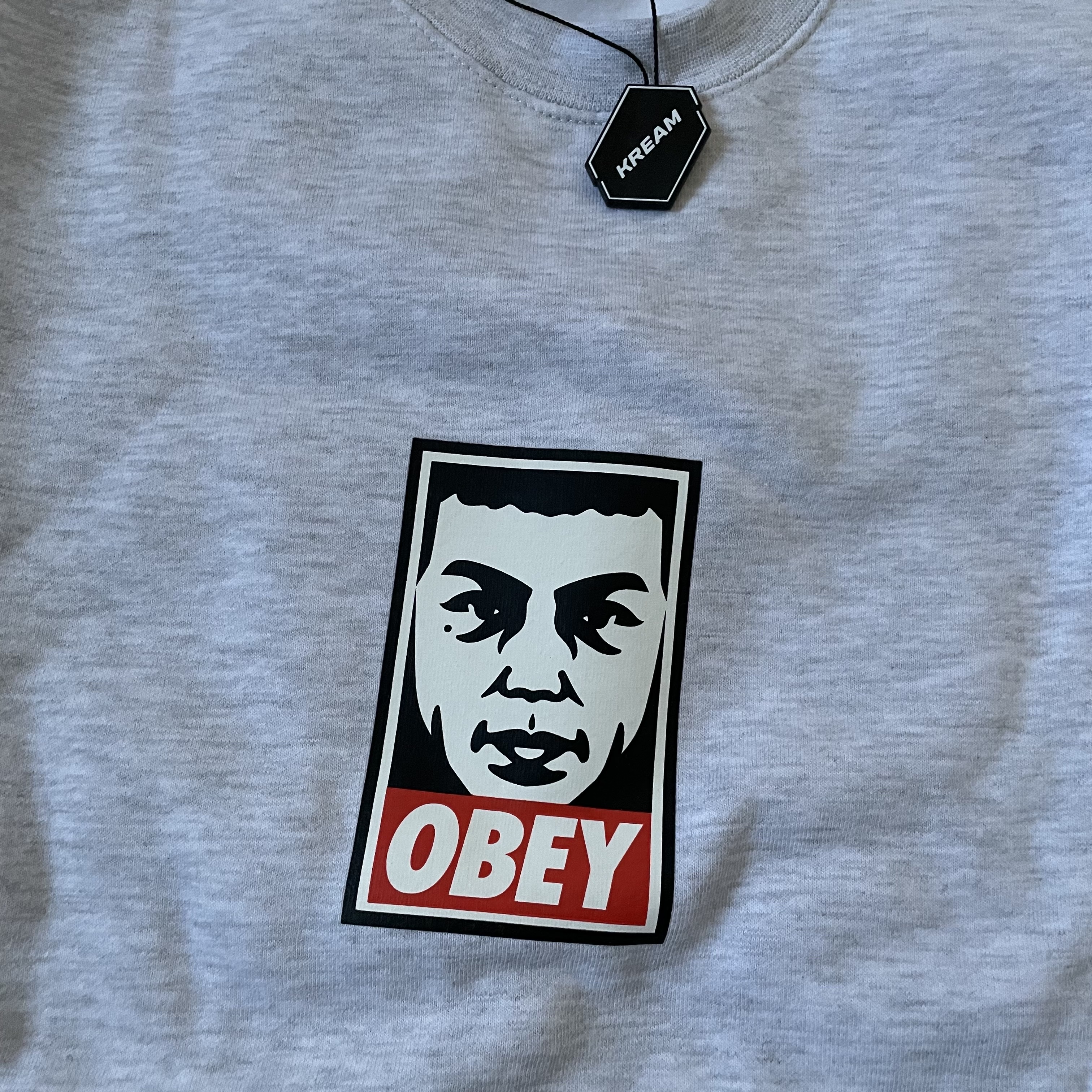 IAB Studio x Obey Beenzino Icon Crew Ash Gray 착용 스타일