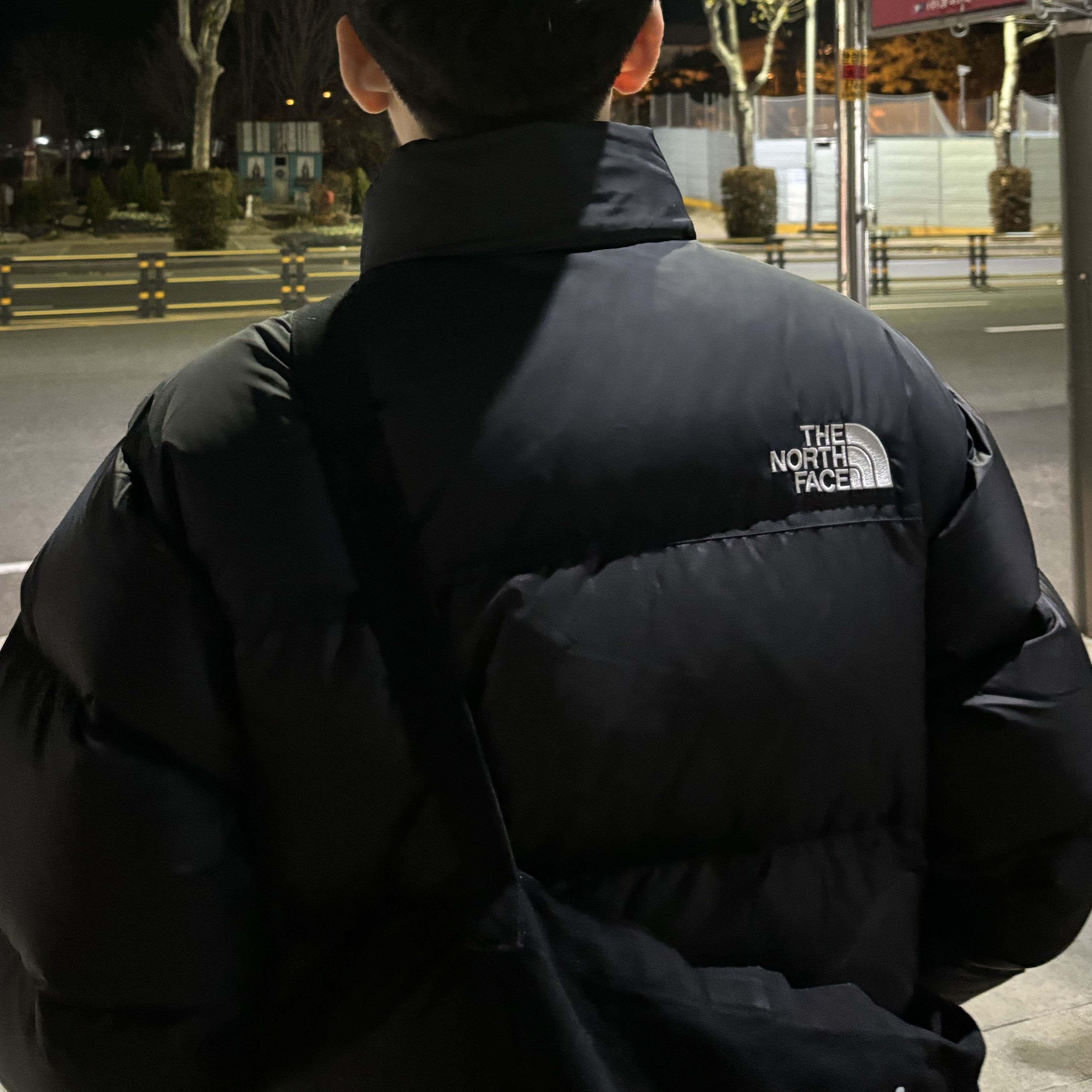 The North Face 1996 Retro Nuptse Jacket Black 착용 스타일