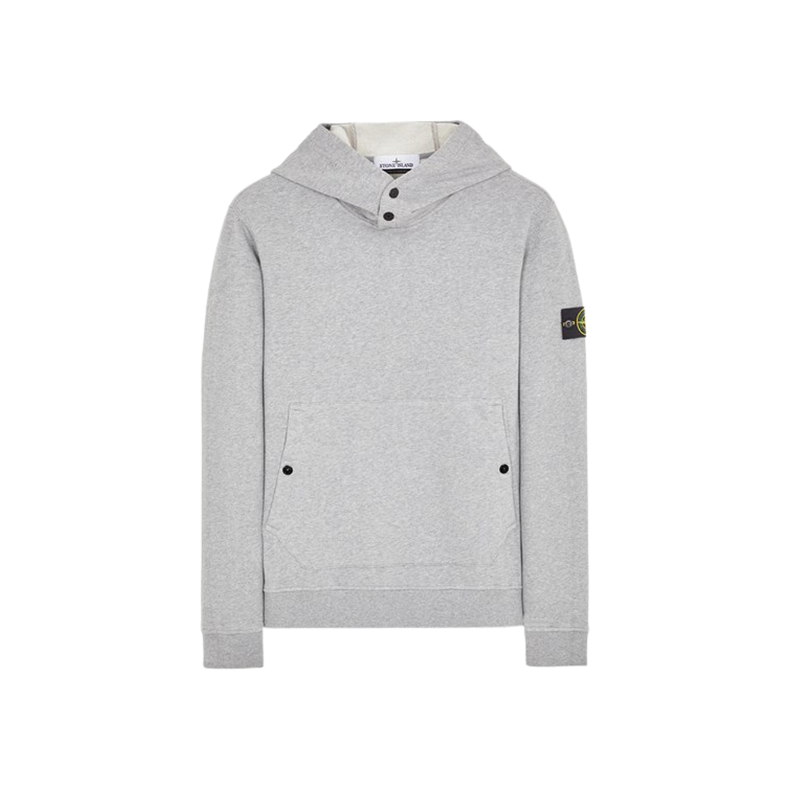 Stone Island 61720 Brushed Cotton Fleece Garment Dyed Crewneck Hooded Sweatshirt Light Grey - 23FW 상세 이미지 1