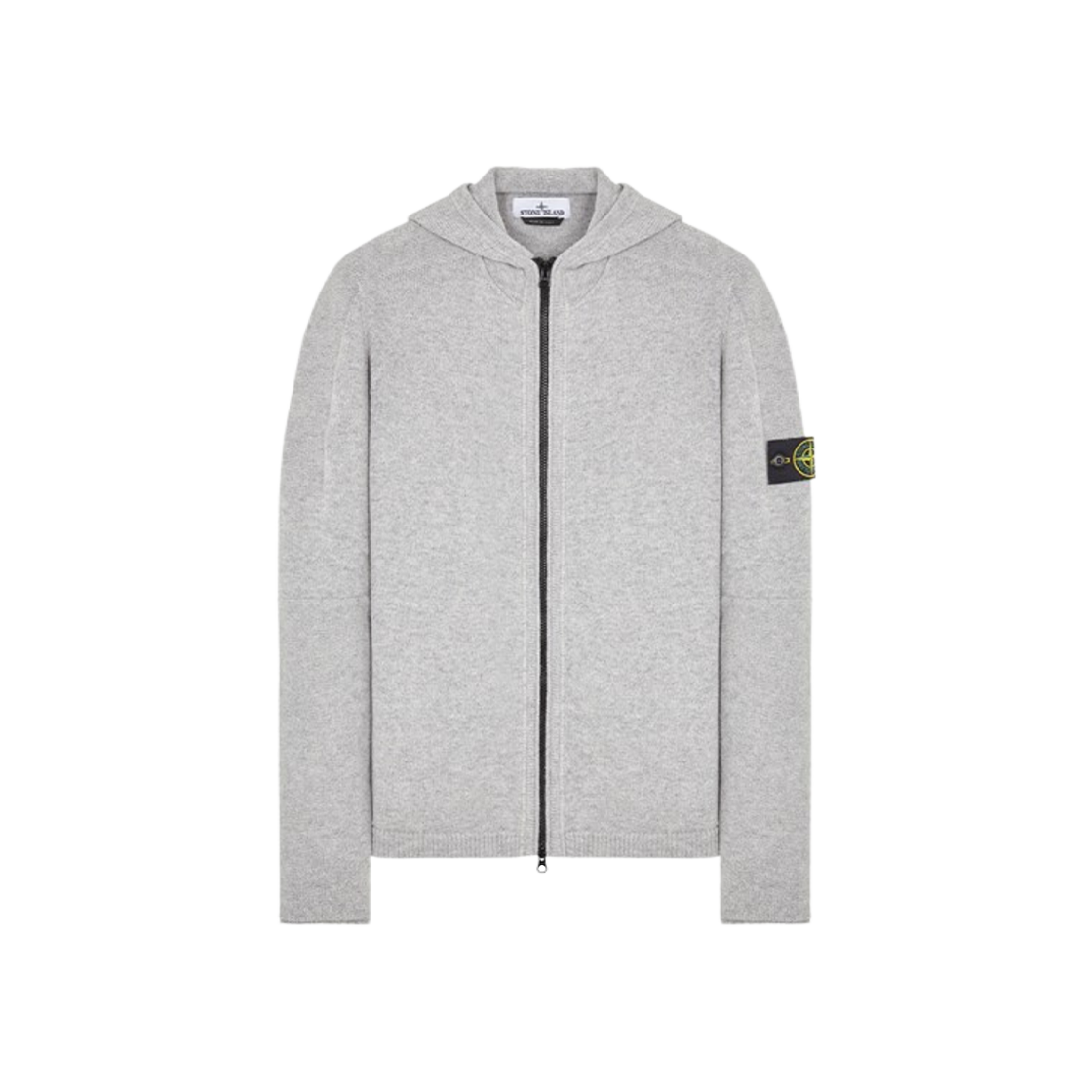 스톤 아일랜드 509A3 램스울 후드 가디건 니트 더스트 멜란지 - 23FW | Stone Island | KREAM