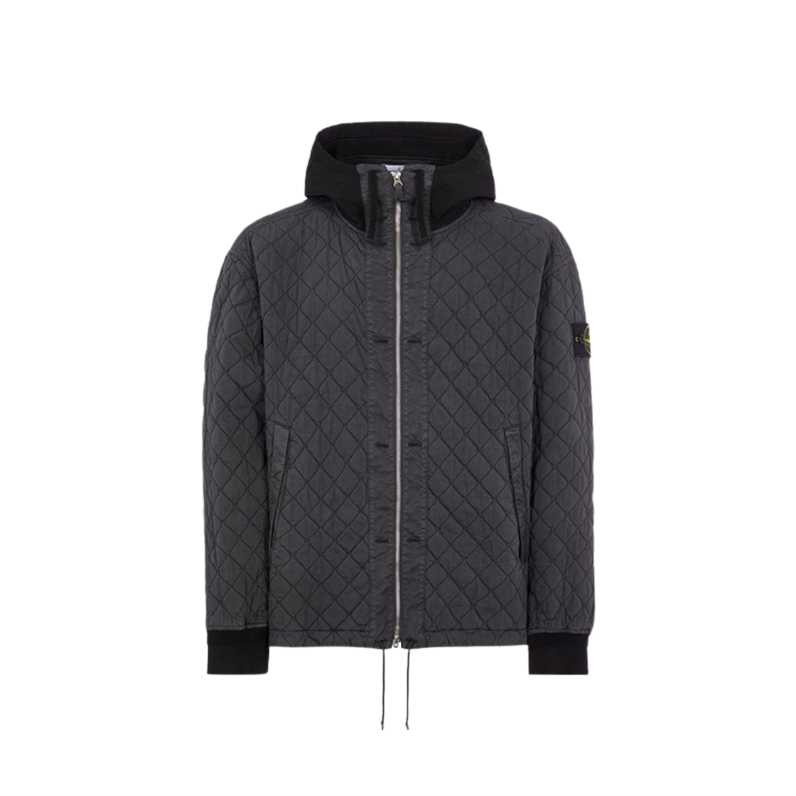 Stone Island 40133 50 Fili Quilted-TC Lightweight Brushed Nylon Cotton Canvas Padded Hood Jacket Lead - 23FW 상세 이미지 1