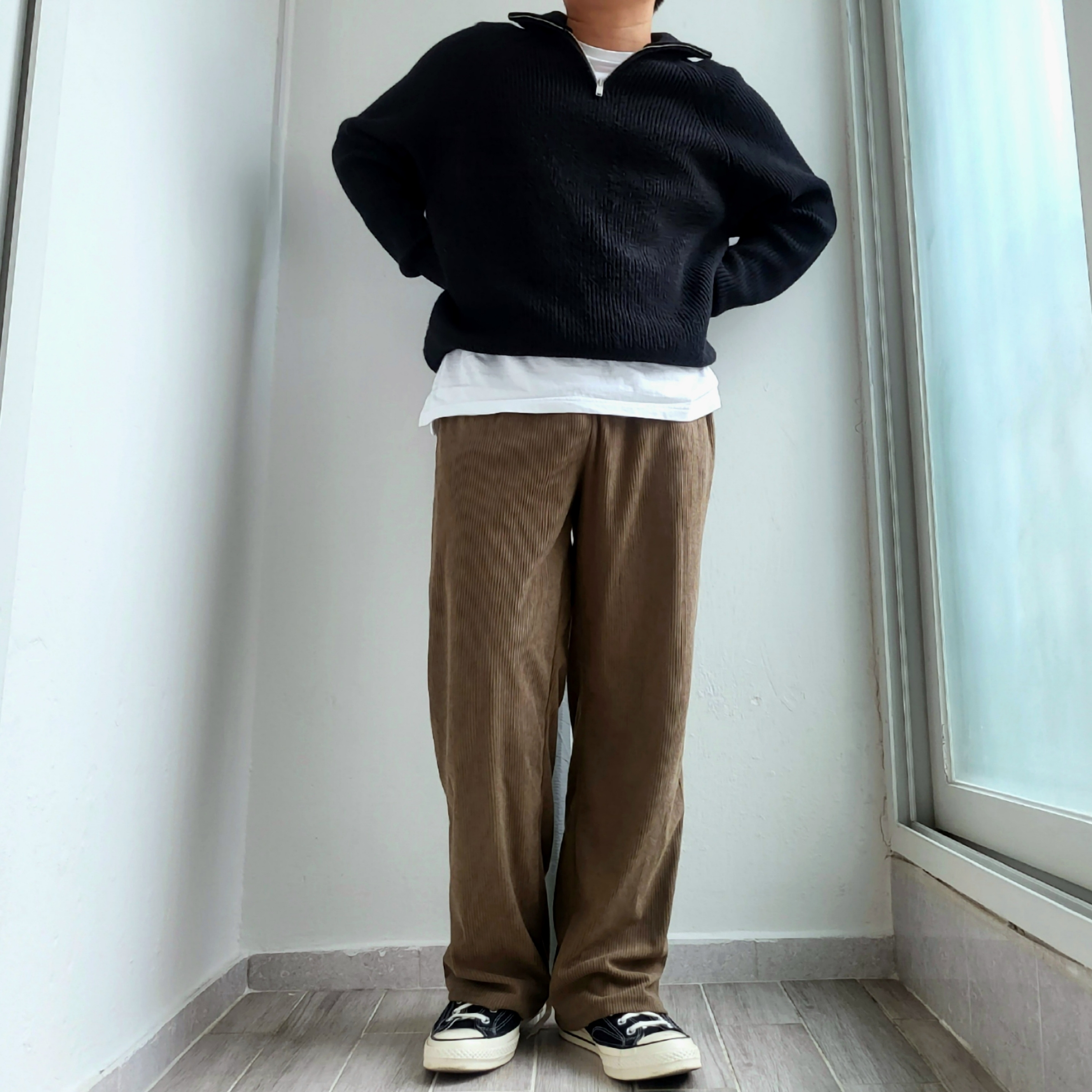 Converse Chuck 70 Hi Black 착용 스타일 - 2