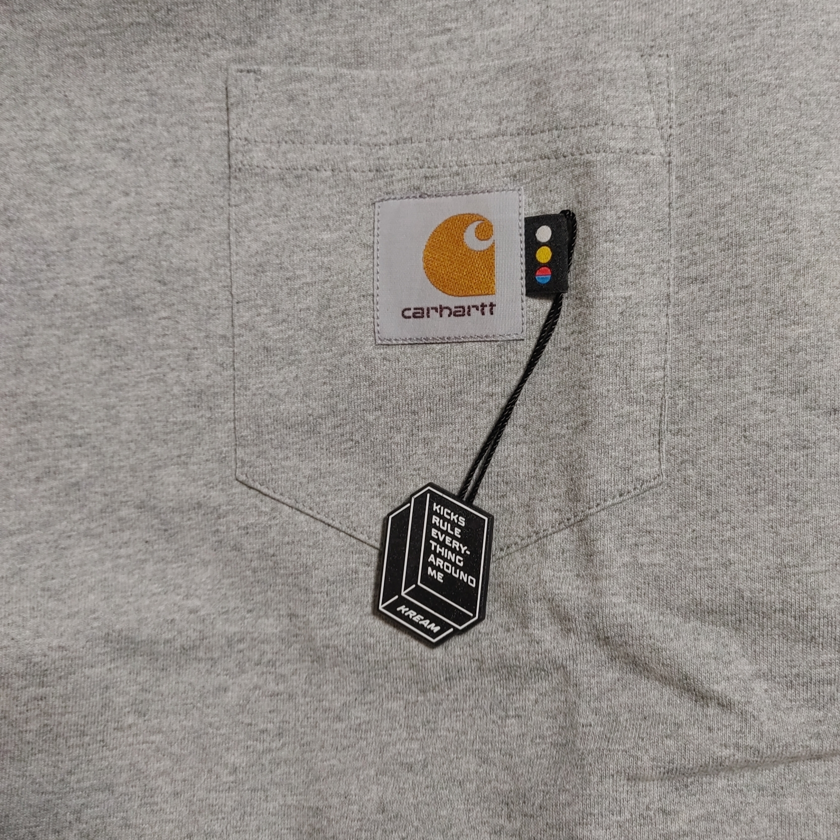 Carhartt WIP x IAB Studio S/S Pocket Loose T-Shirt Grey Heather 착용 스타일