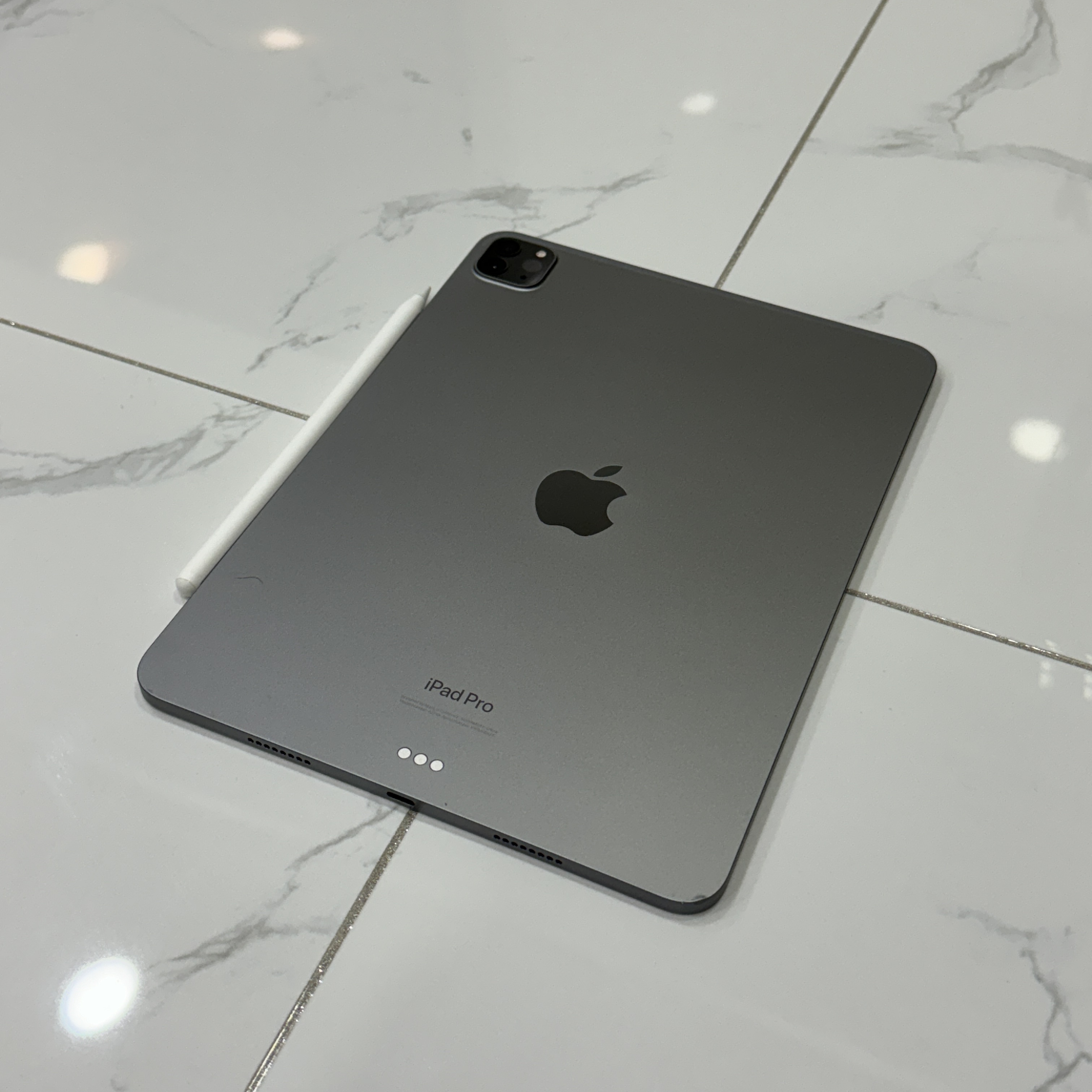 Apple iPad Pro 4th Gen 11-inch Wifi 128GB Space Gray (Korean Ver.), Apple Pencil 2nd Gen 착용 스타일