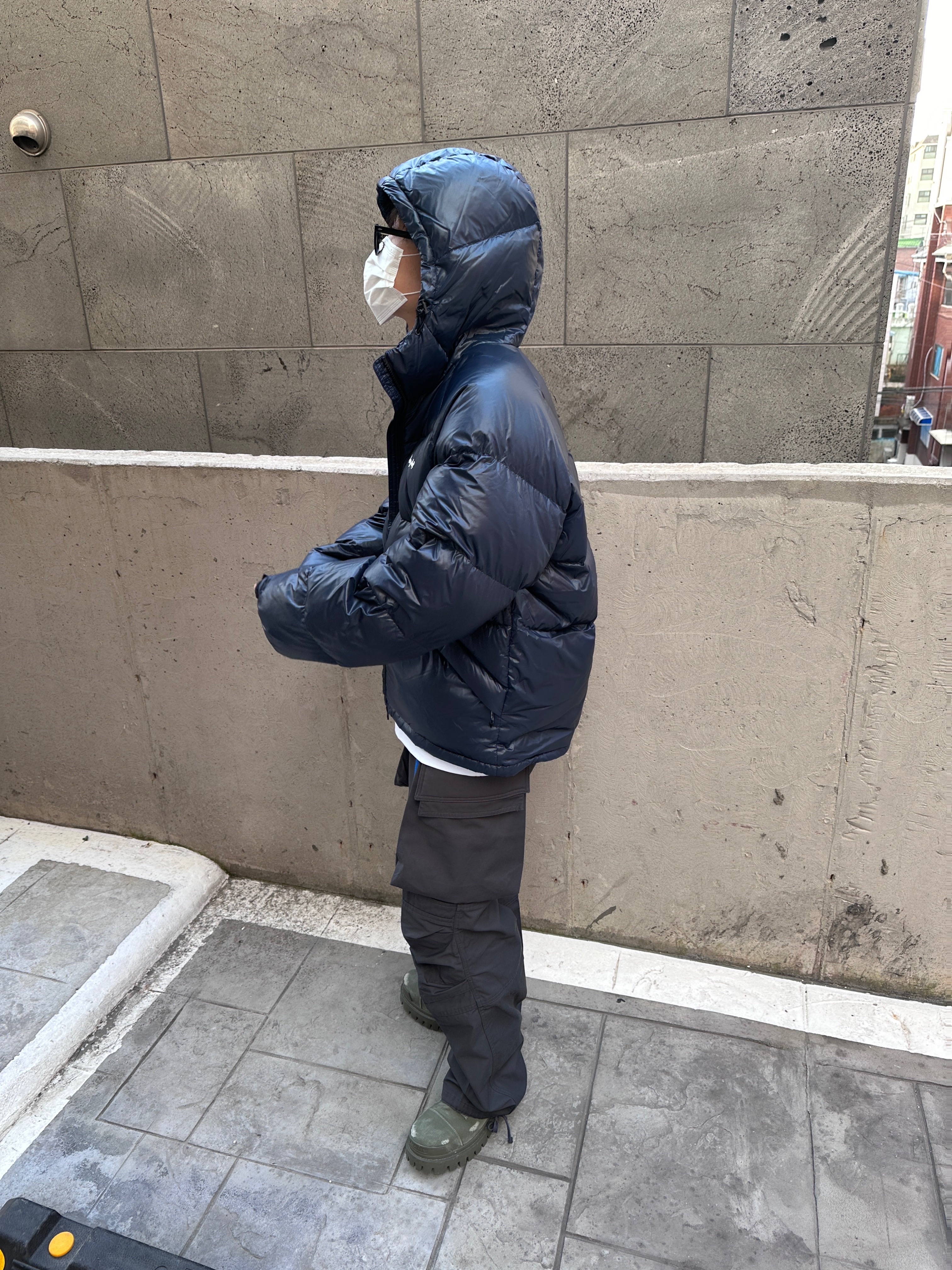 Balenciaga Combat Strike 20mm Boot Kaki 착용 스타일 - 2